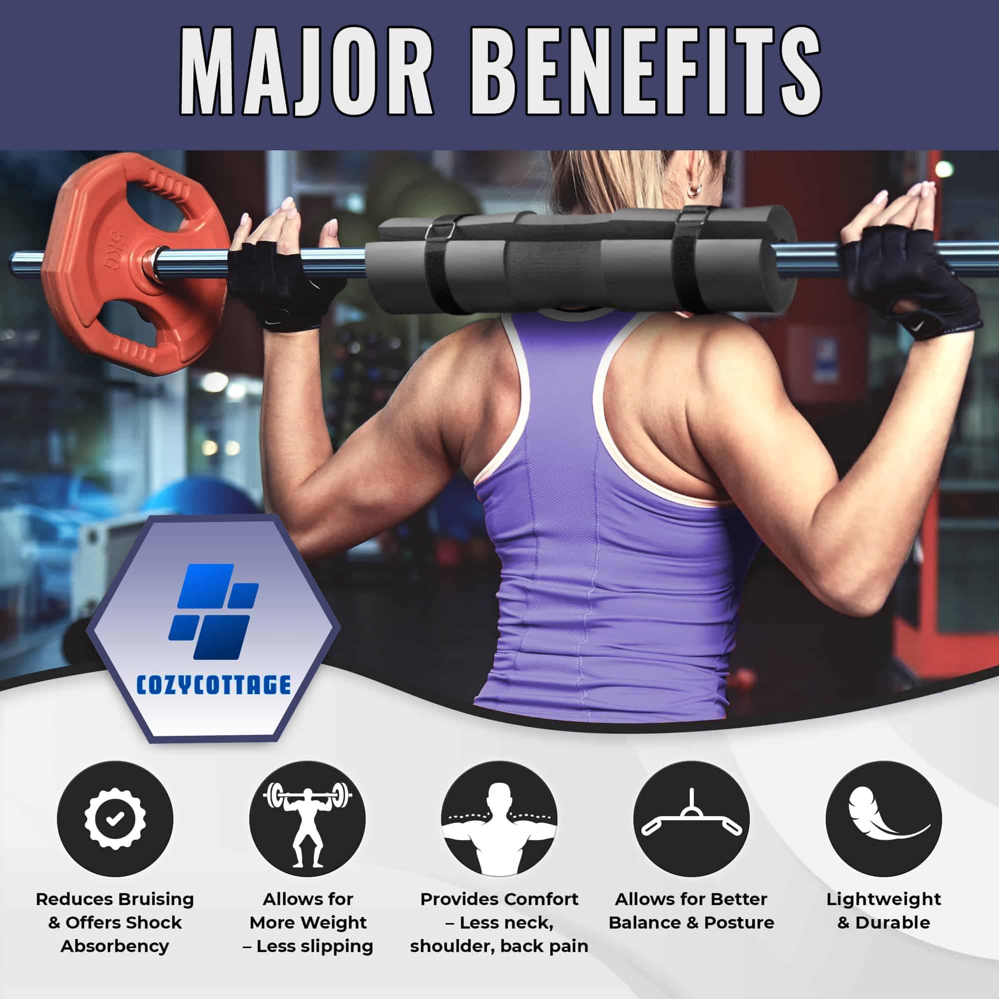 Set de Almohadilla para Barra de pesas para Hip Thrust & - Imagen 4