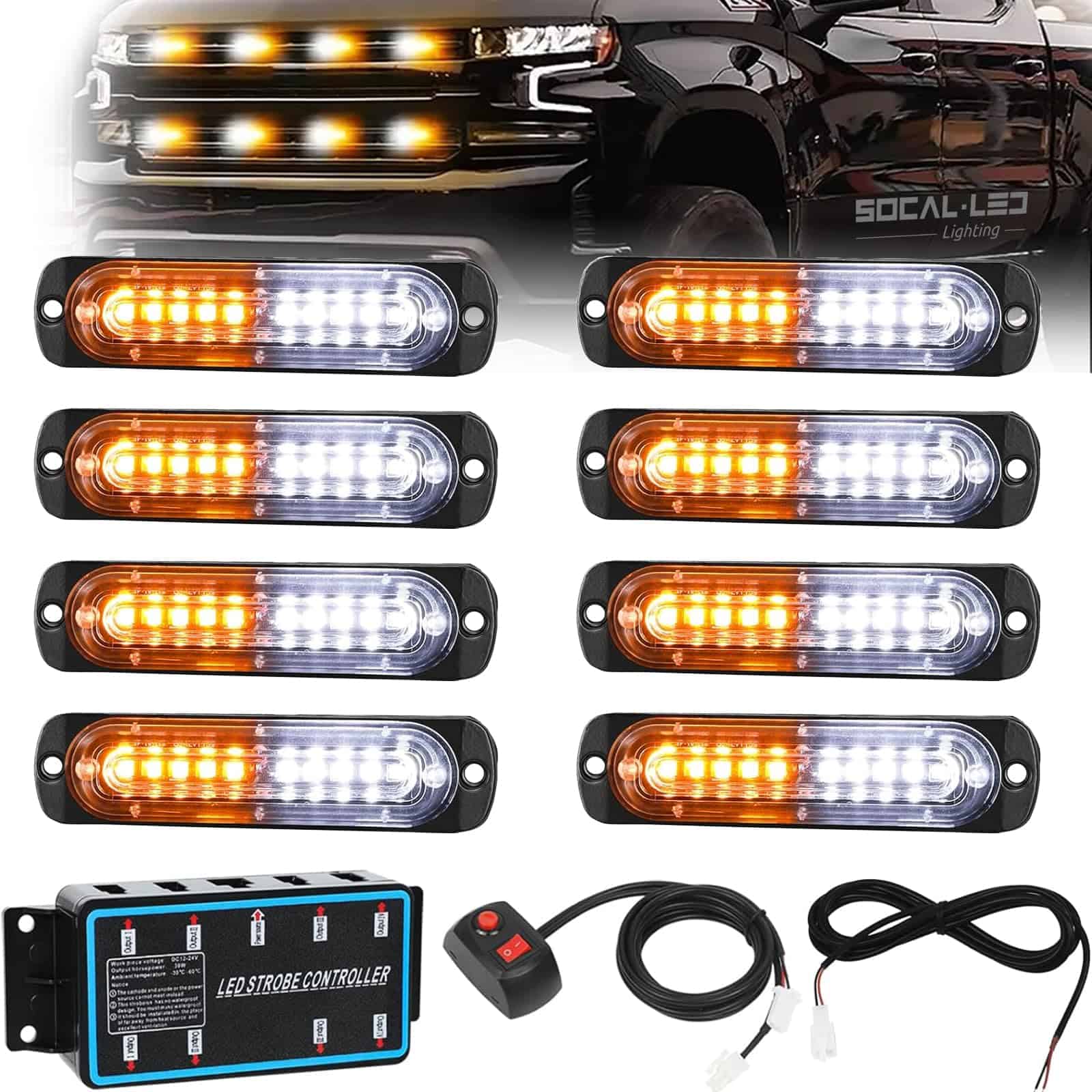 Luces de rejilla LED para camiones SOCAL-LED LIGHTING 8