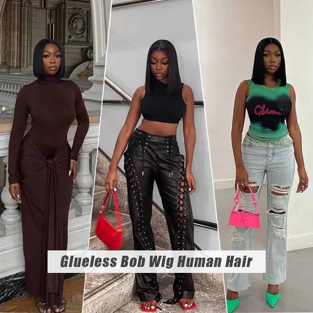 Pelucas de Bob de Cabello Humano de 12 pulgadas 13x4 HD - Imagen 4