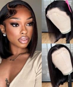 Peluca Bob de Cabello Humano RunM 10 pulgadas 13x4 HD