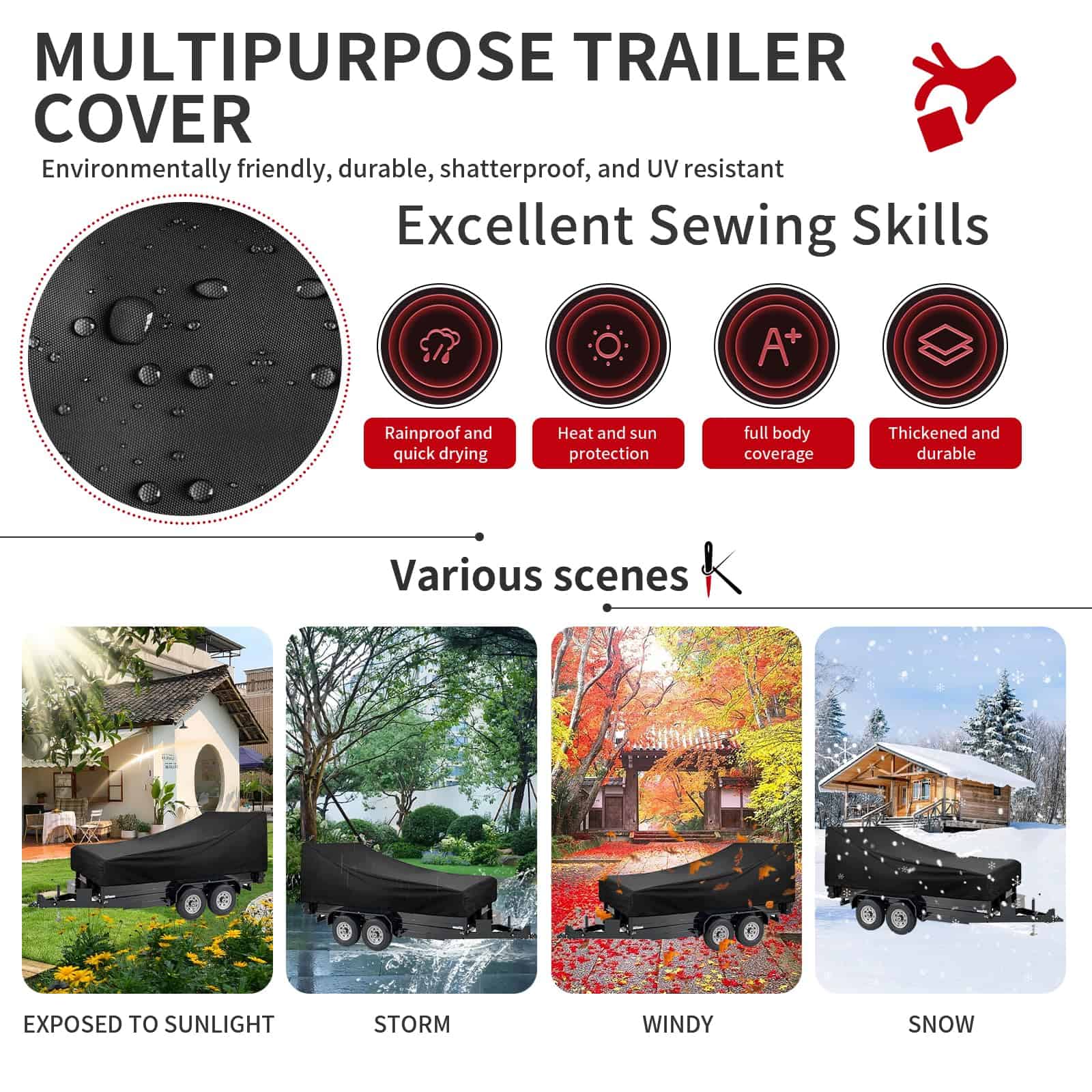 Cubierta para Remolque de Utilidad (con puerta de rampa), - Imagen 6