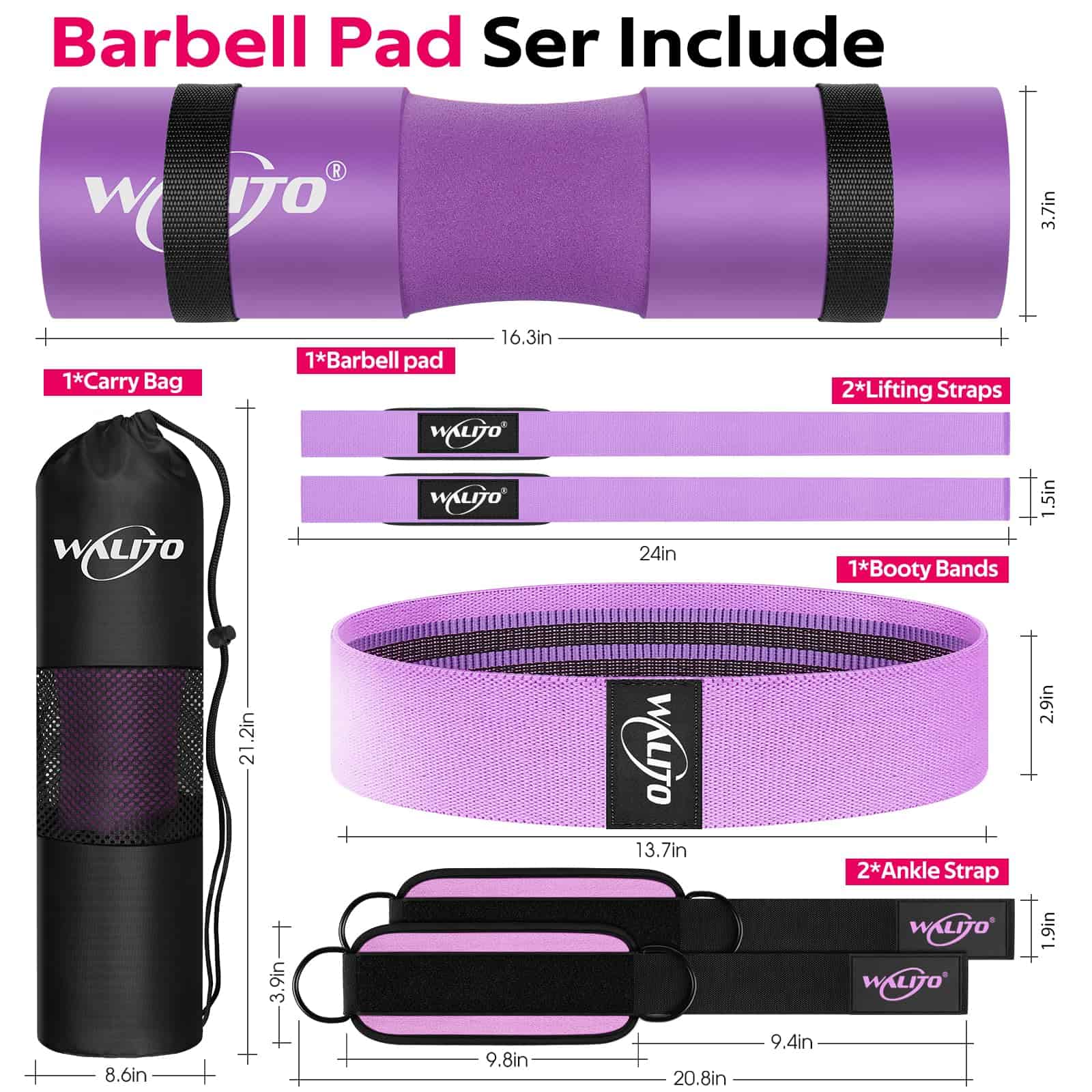 Set de 8 piezas de almohadilla para barra WALITO para Hip - Imagen 3