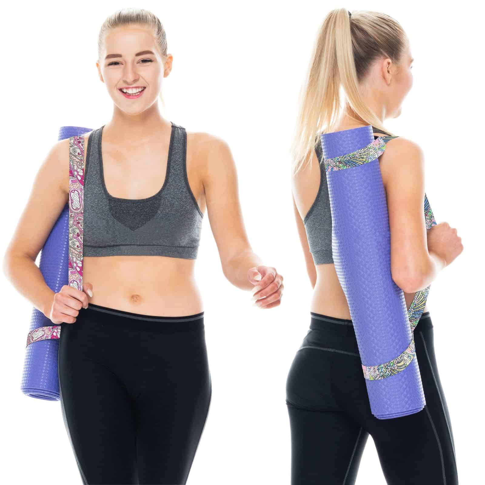6 Packs Yoga Strap for Stretching Yoga Belt Adjustable - Imagen 6