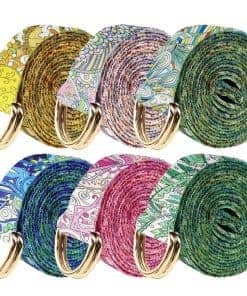 6 Packs Yoga Strap for Stretching Yoga Belt Adjustable