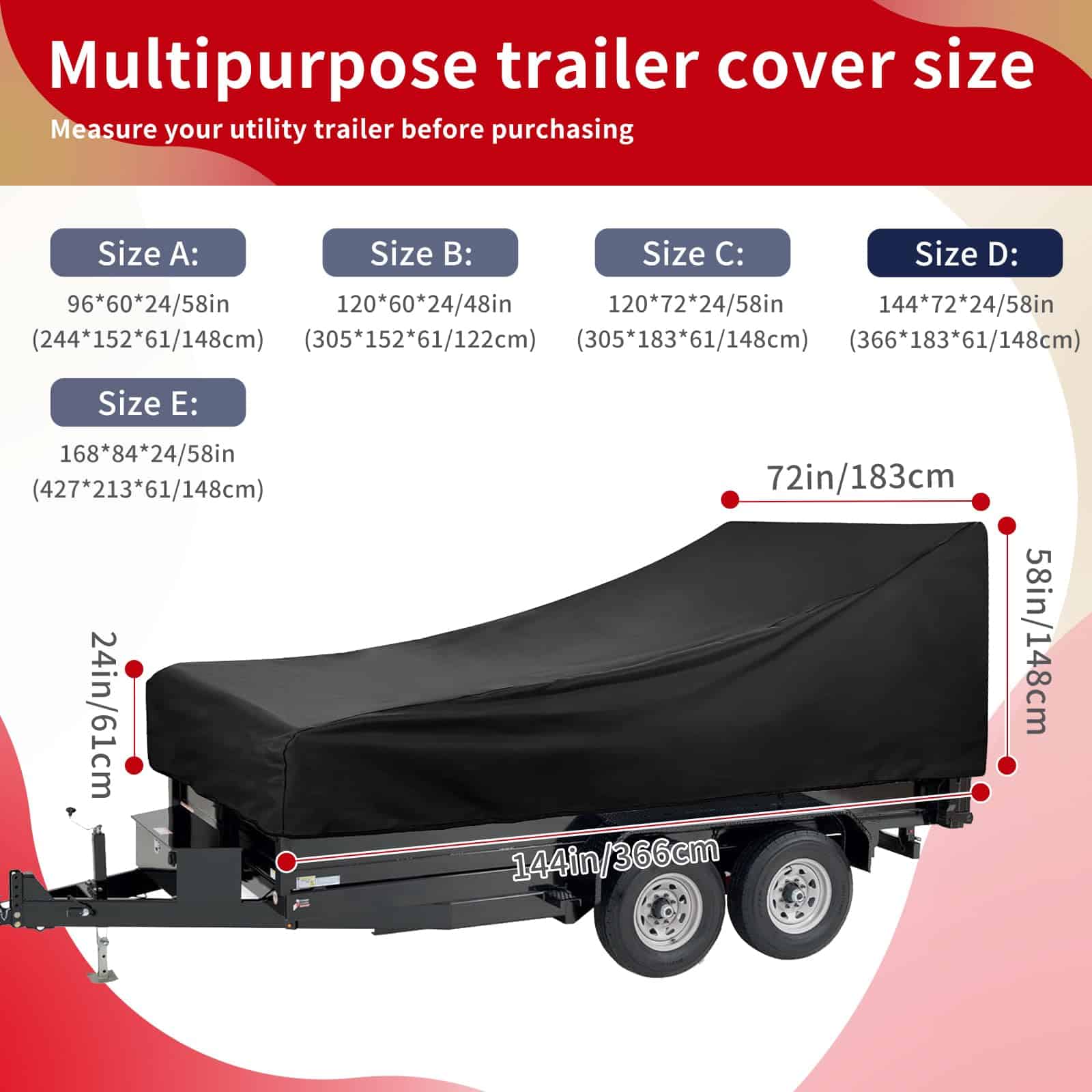 Cubierta para Remolque de Utilidad (con puerta de rampa), - Imagen 3