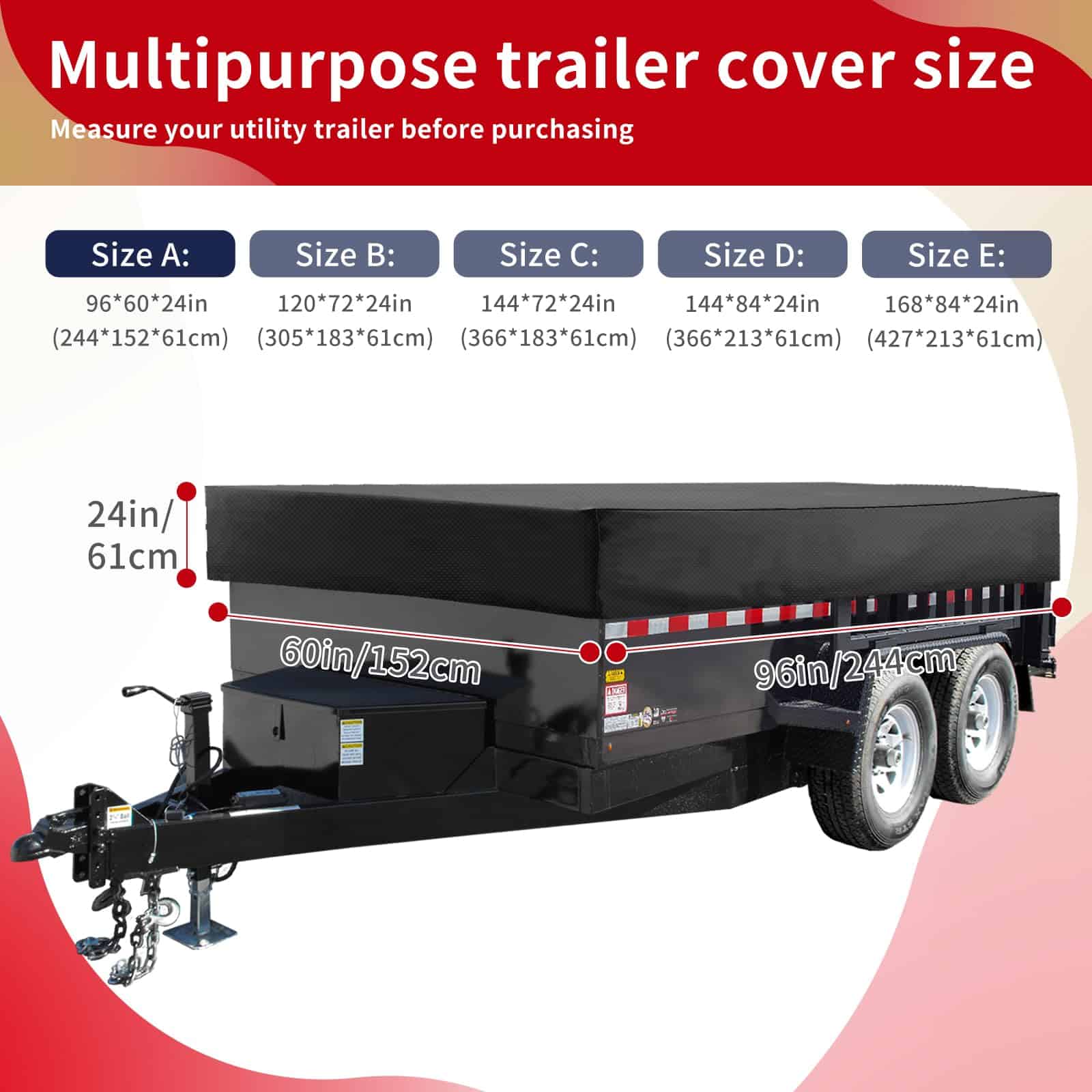 Cubierta para remolque utilitario (sin compuerta de rampa), - Imagen 3