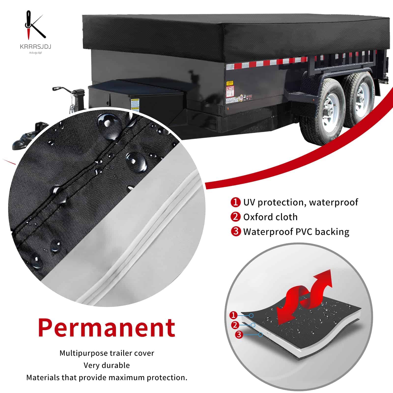 Cubierta para remolque utilitario (sin compuerta de rampa), - Imagen 4