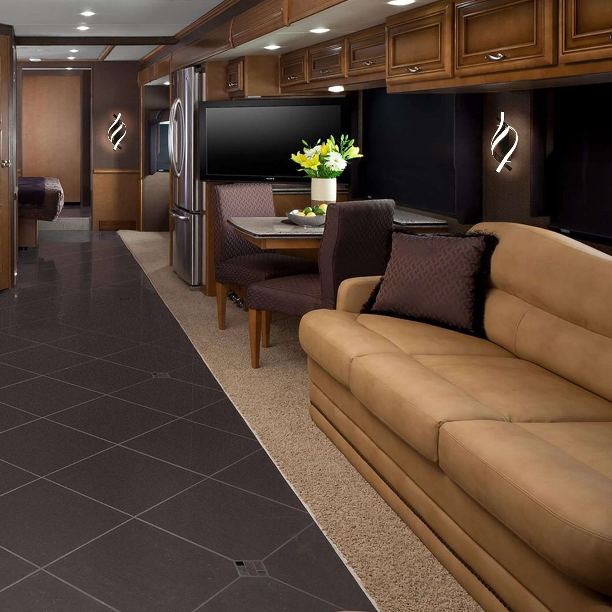 Homdec Lámpara de Pared con Interruptor LED de RV de 12V, - Imagen 9