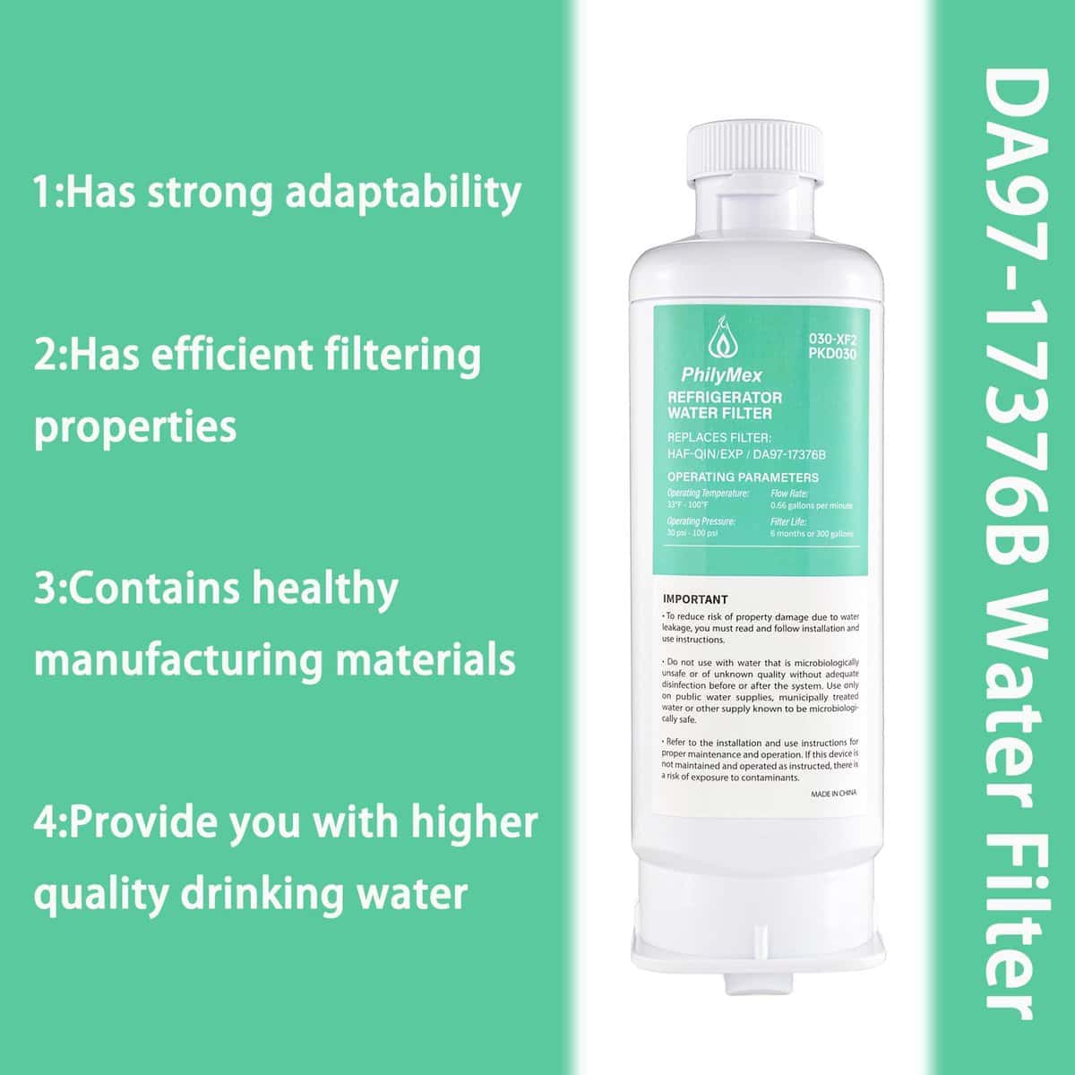 Filtro de Agua para Samsung RF28R6301SR, RF27T5201SG, - Imagen 6