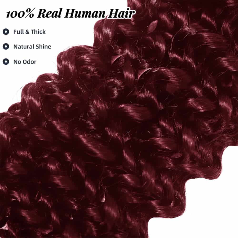 Extensiones de Cabello Humano Rizado en Agua 99J 20 - Imagen 4
