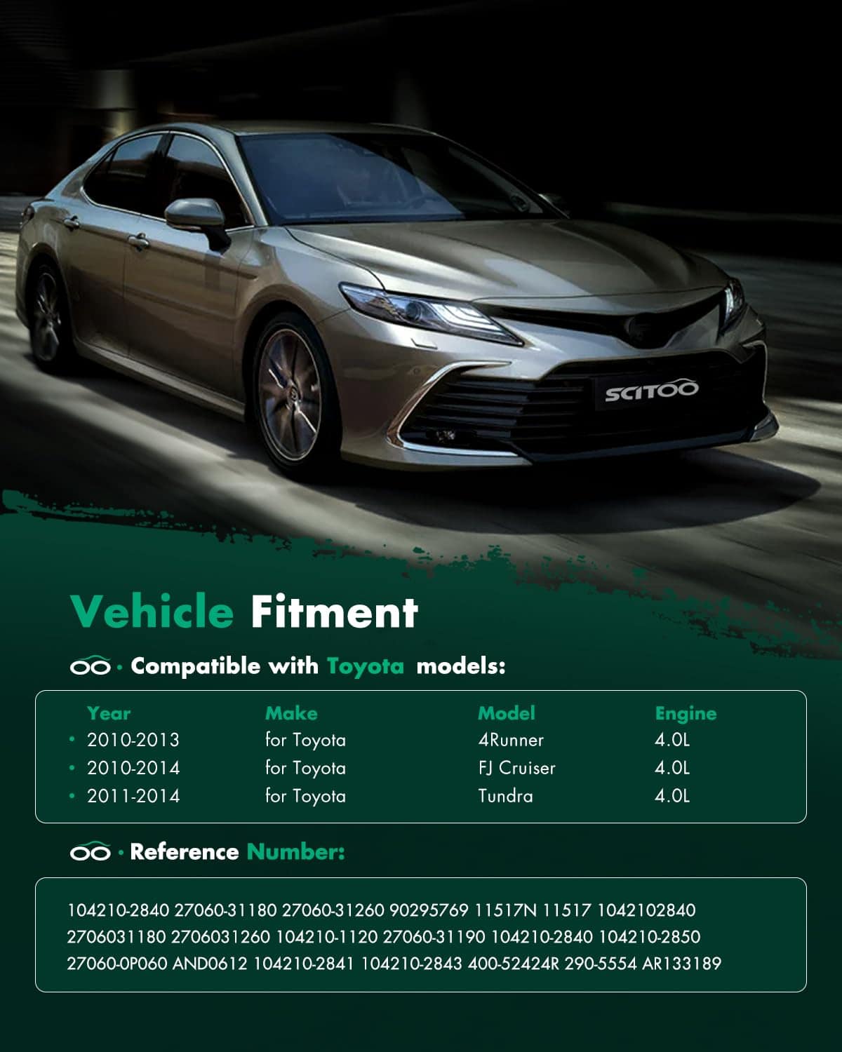 Alternador SCITOO para Toyota 4Runner 4.0L 2010-2013, FJ - Imagen 7