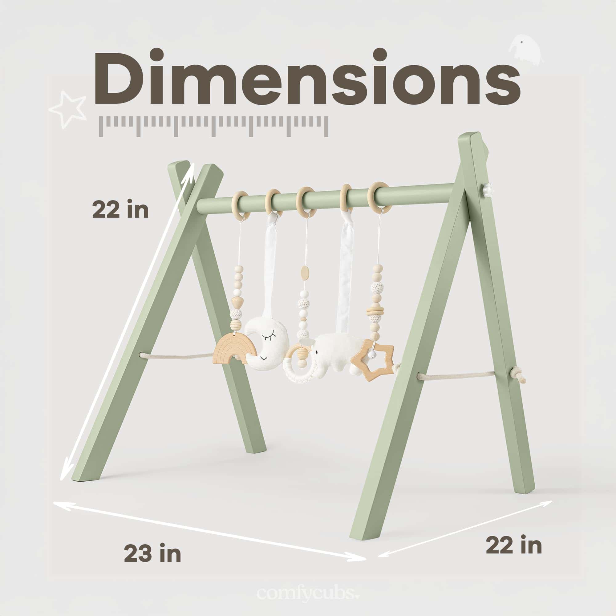 Gimnasio de Juegos de Madera para Bebés Comfy Cubs - - Imagen 9