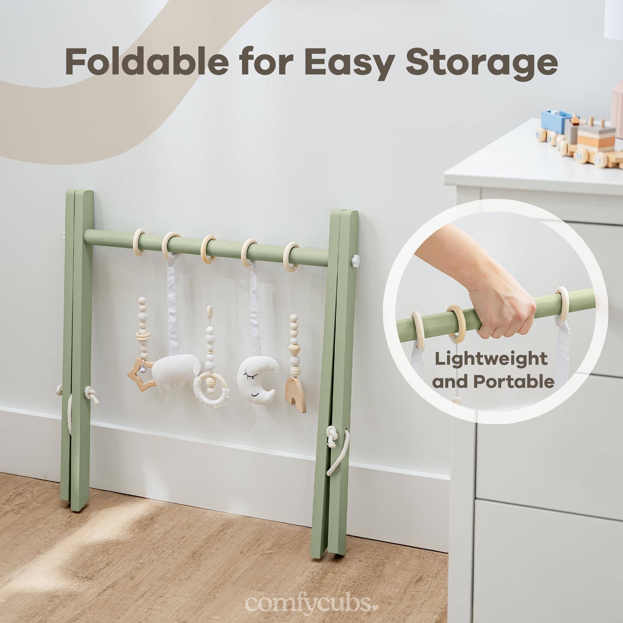 Gimnasio de Juegos de Madera para Bebés Comfy Cubs - - Imagen 7