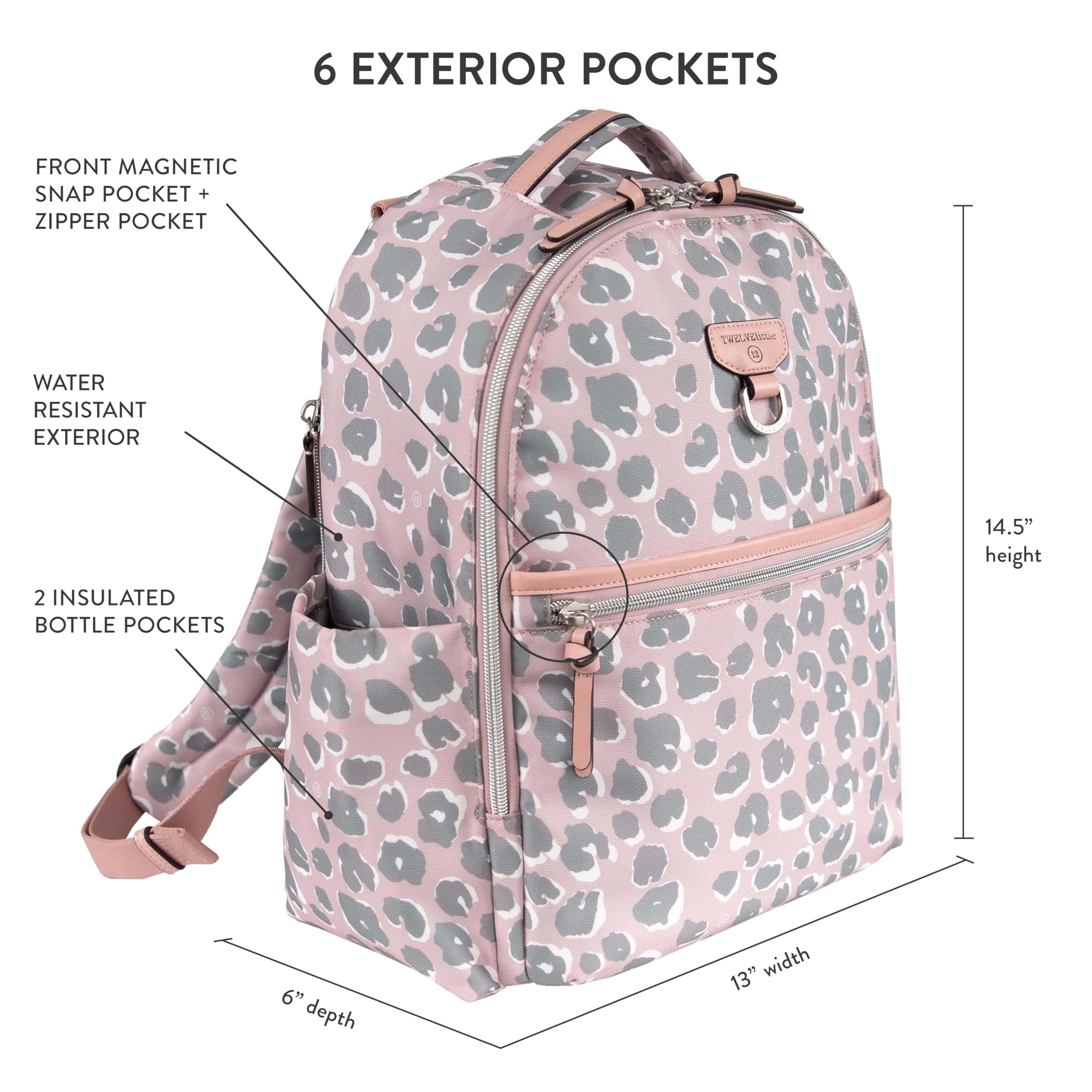 Mochila para pañales TWELVElittle Midi Go con cambiador, - Imagen 3