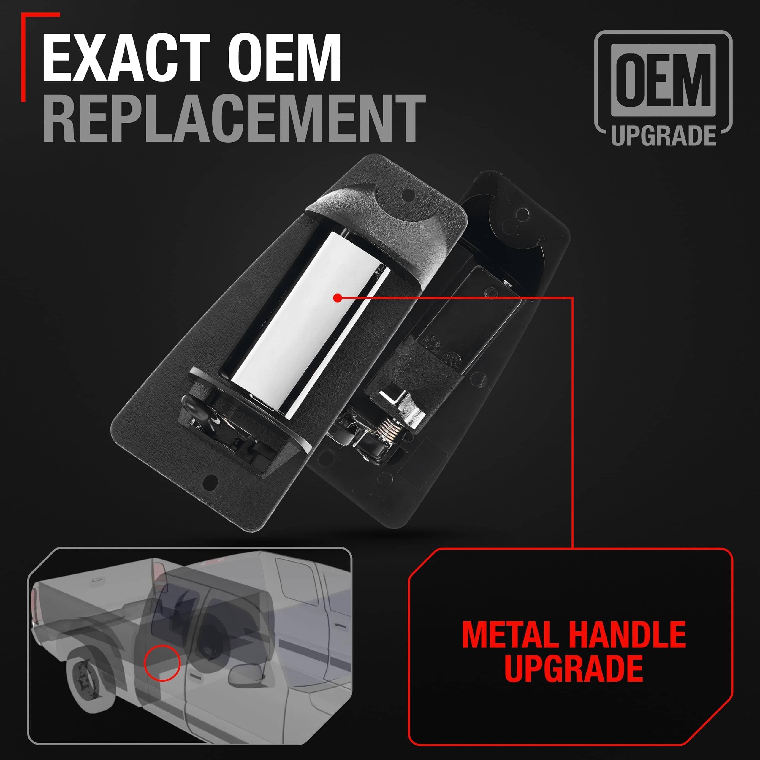 Manija de la puerta trasera del lado del pasajero de la - Imagen 3