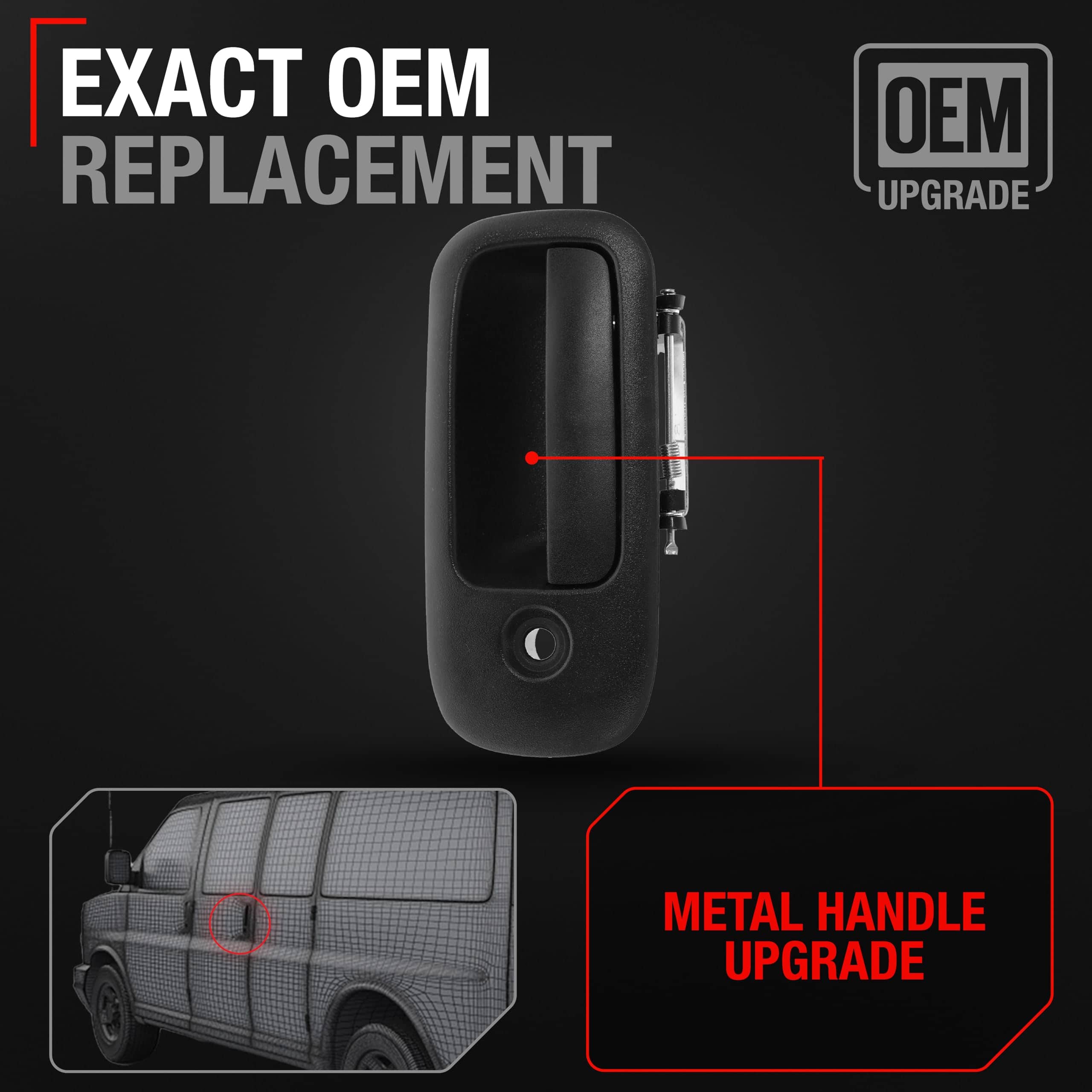 Manija de la puerta trasera del conductor con bisagra T1A - Imagen 3