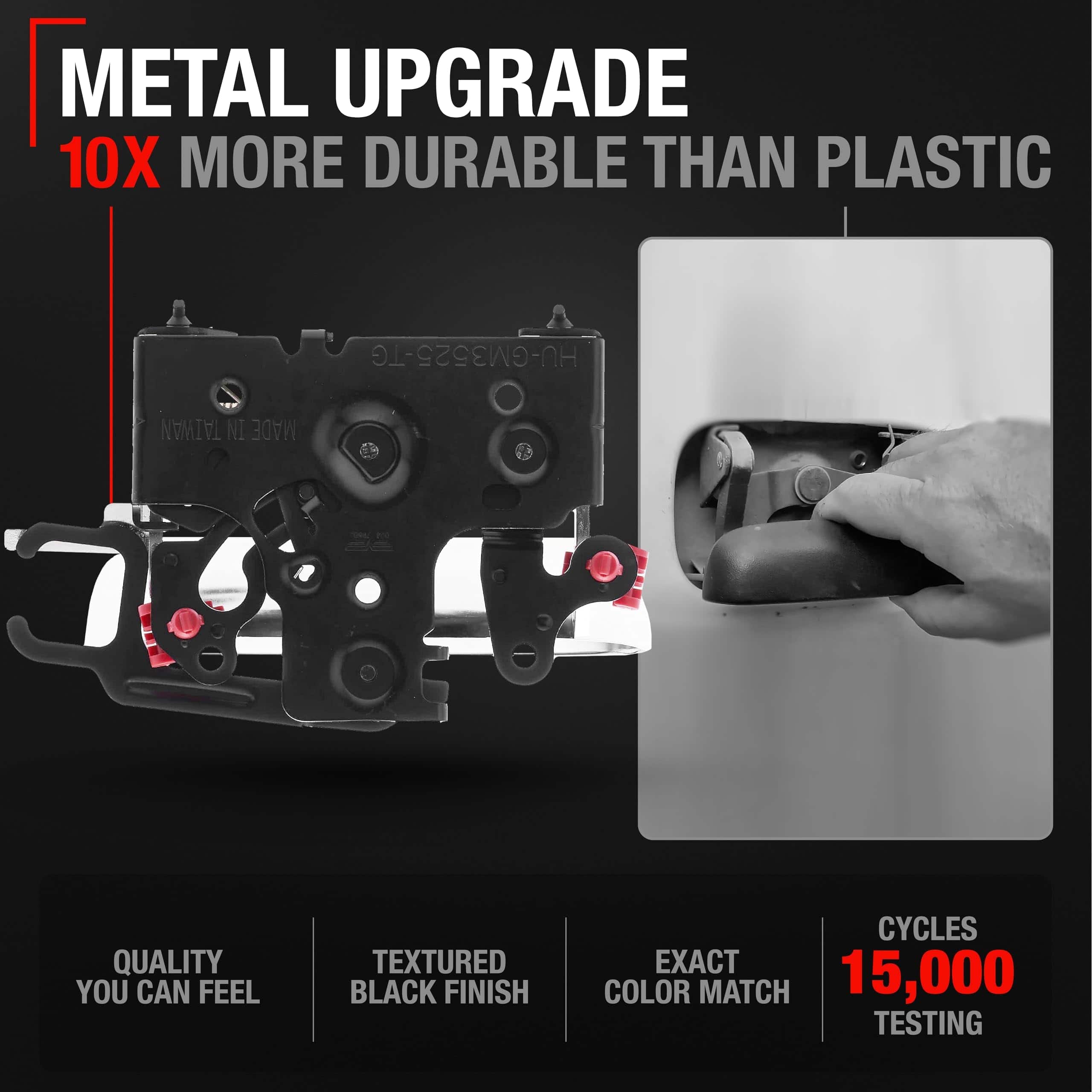 Manija de la puerta trasera, Bloqueo de metal mejorado - - Imagen 4