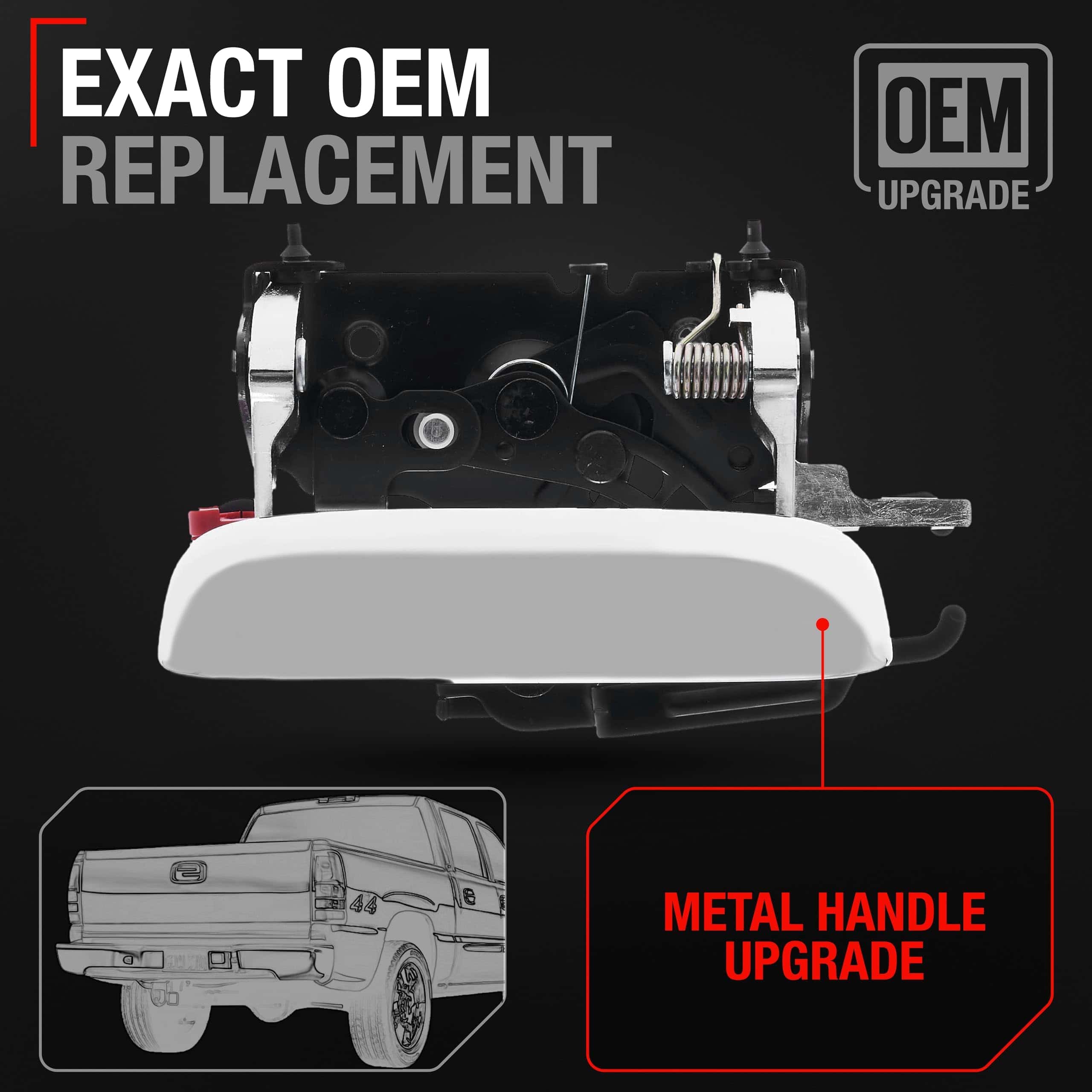 Manija de la puerta trasera, Bloqueo de metal mejorado - - Imagen 3