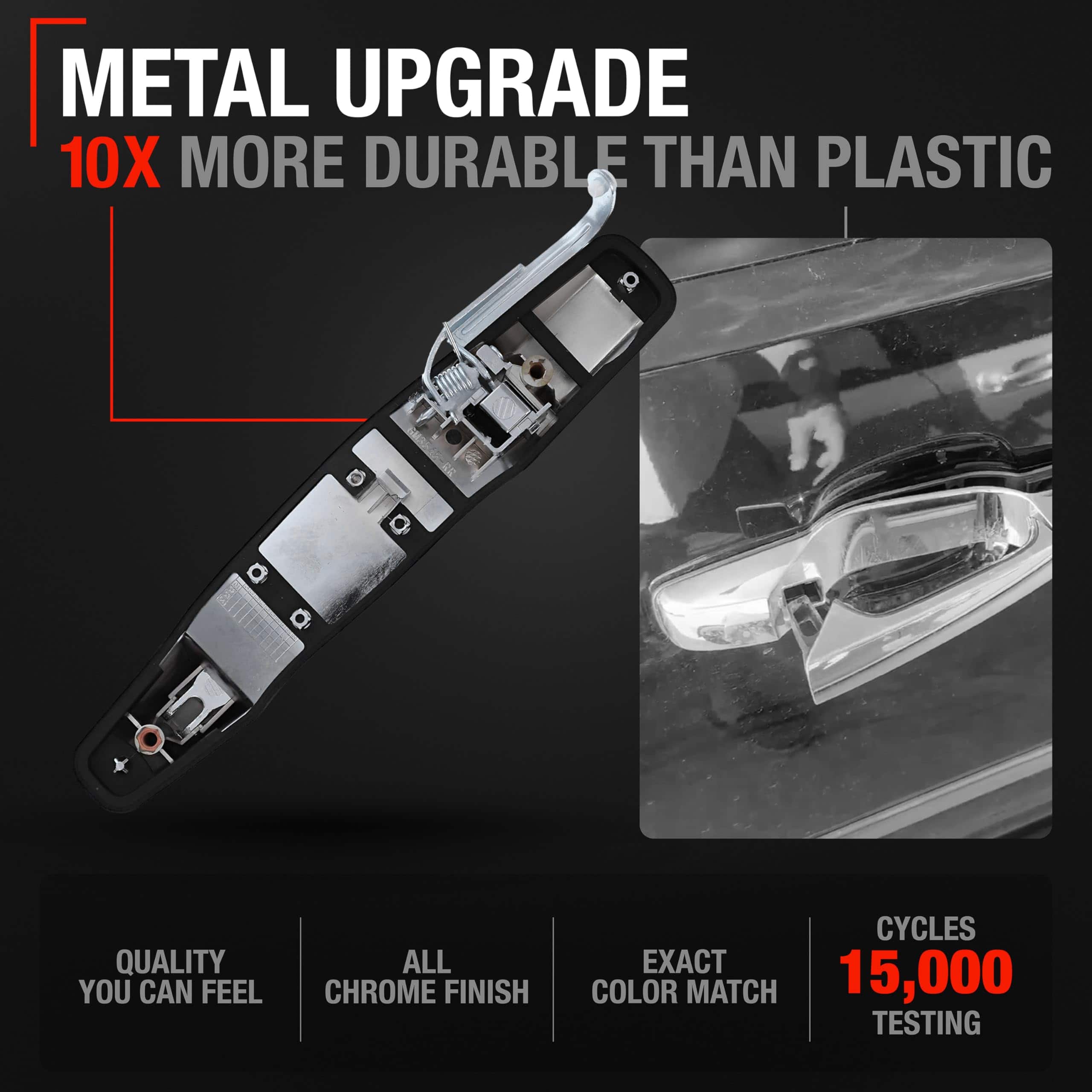 Manija de puerta trasera exterior para pasajeros, metal - Imagen 4