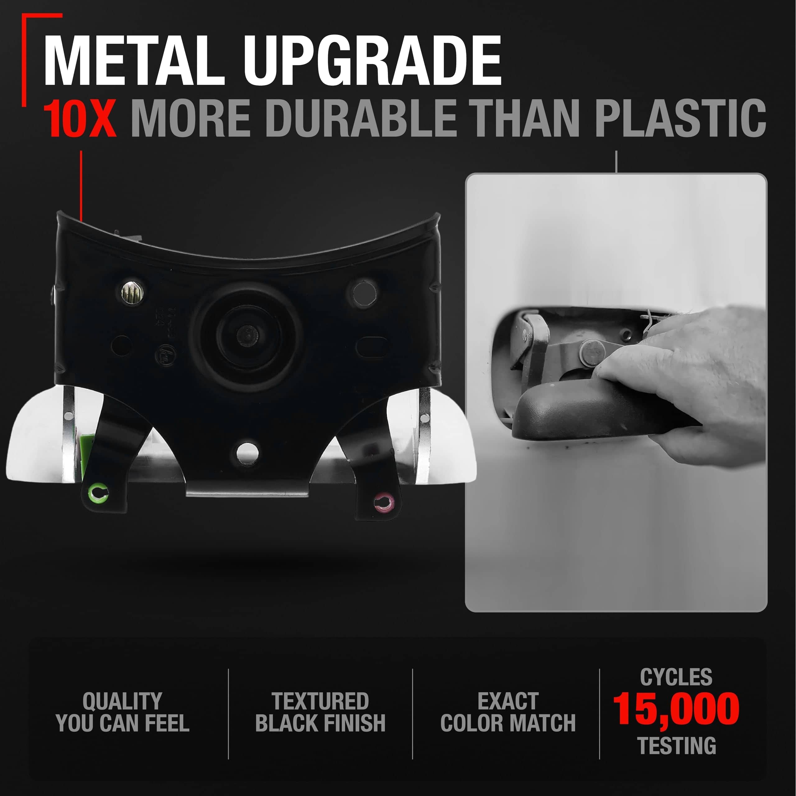 Manija de la puerta trasera, cierre mejorado de metal - - Imagen 4