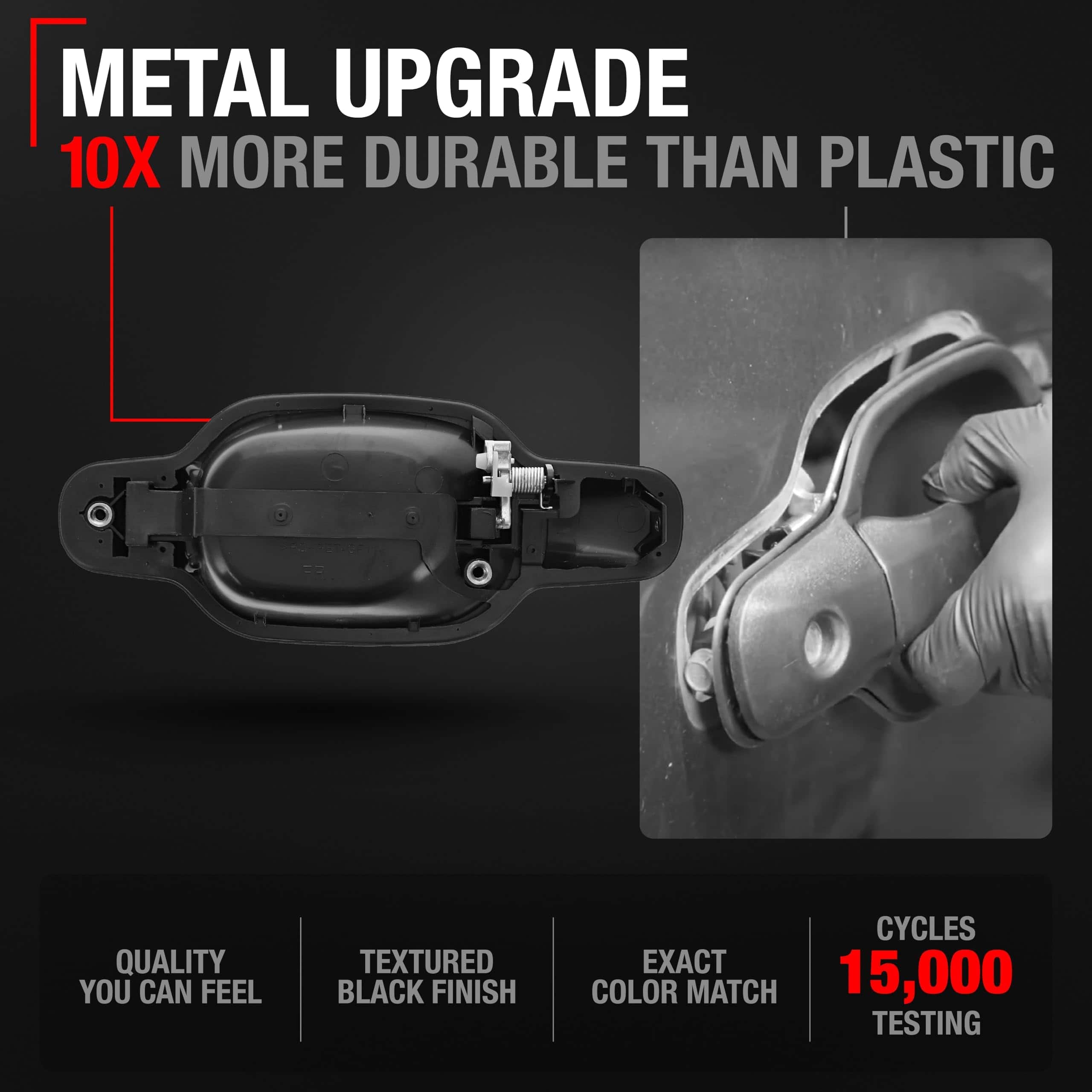 Manija de puerta exterior trasera del pasajero T1A, metal - Imagen 4