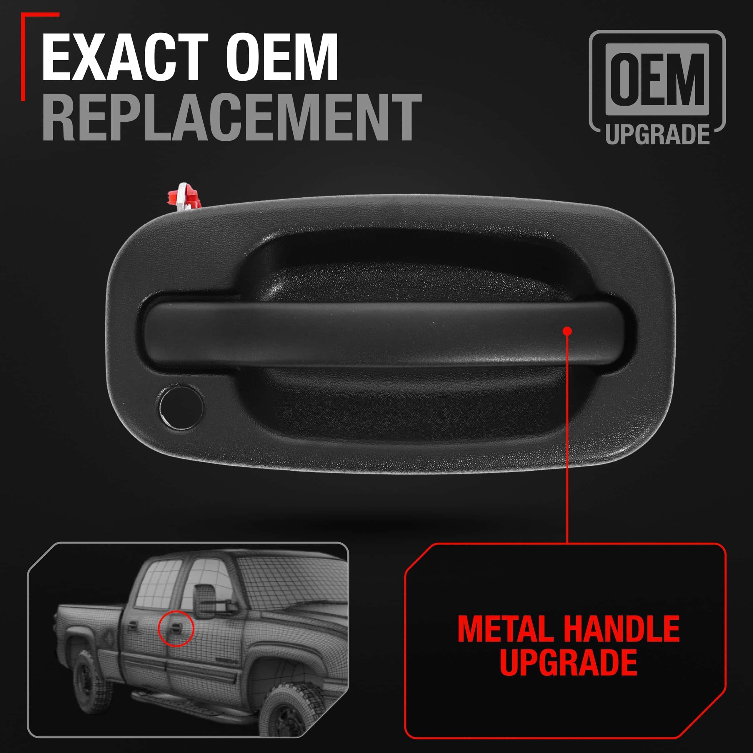Manija de puerta delantera del pasajero T1A, metal mejorado - Imagen 3