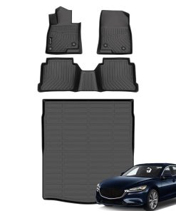 Juego de tapetes de piso y revestimiento de carga Jenofa