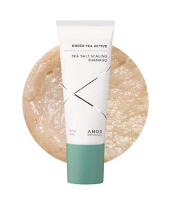 Shampoo Exfoliante de Sal Marina Activa de Té Verde AMOS