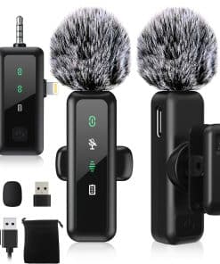 3 en 1 Micrófonos Inalámbricos de Solapa para