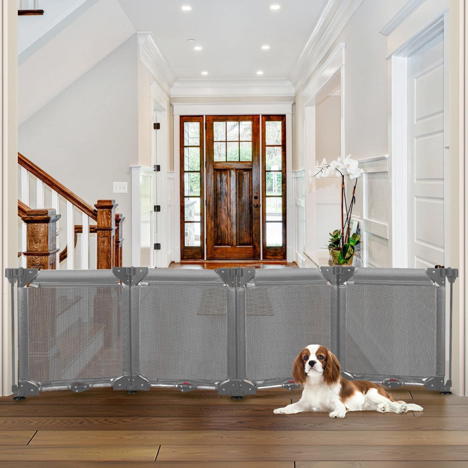 Barrera para Perros de Pie Libre de 24 Pulgadas Plegable -