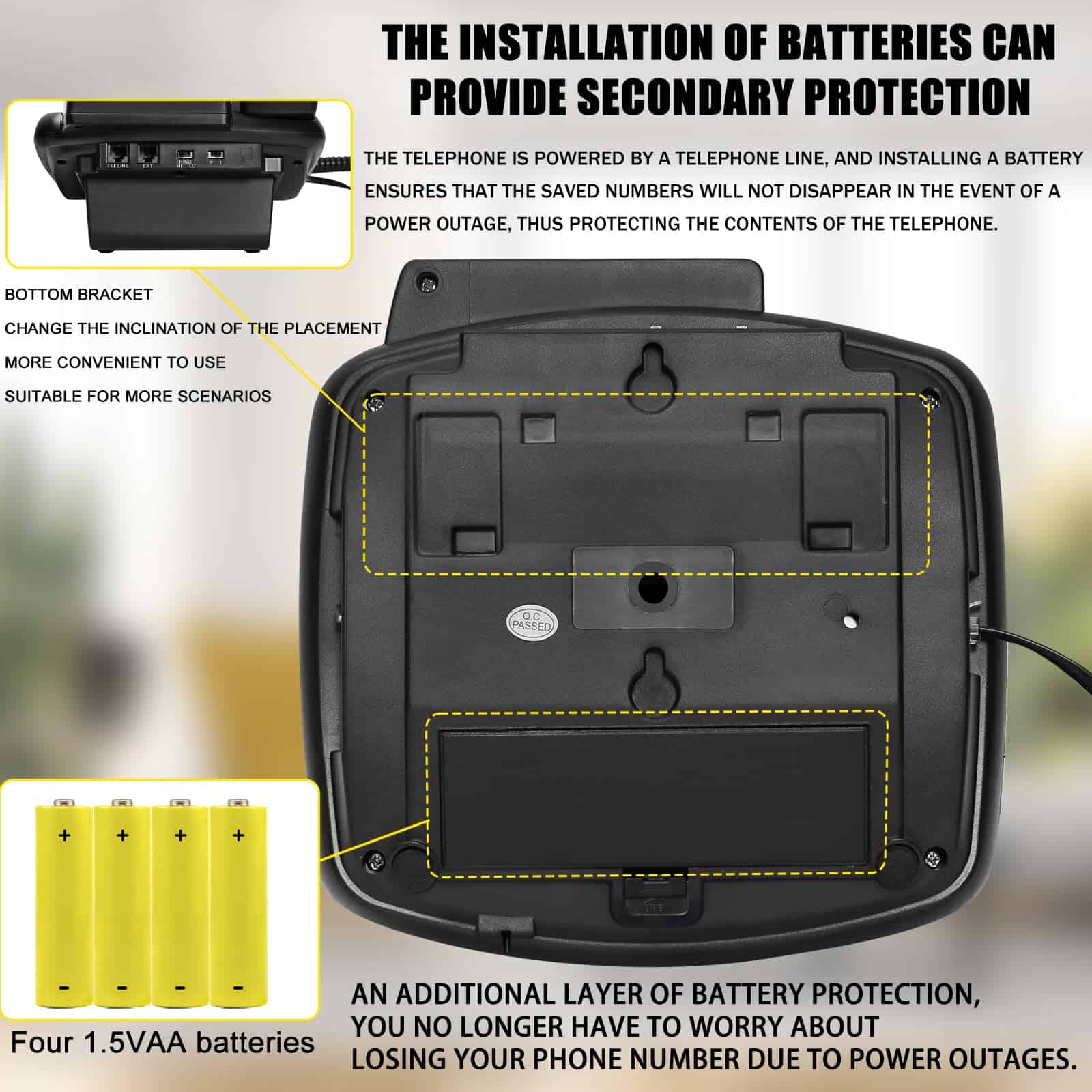 Teléfono de escritorio multifuncional WUCOHATI para - Imagen 6
