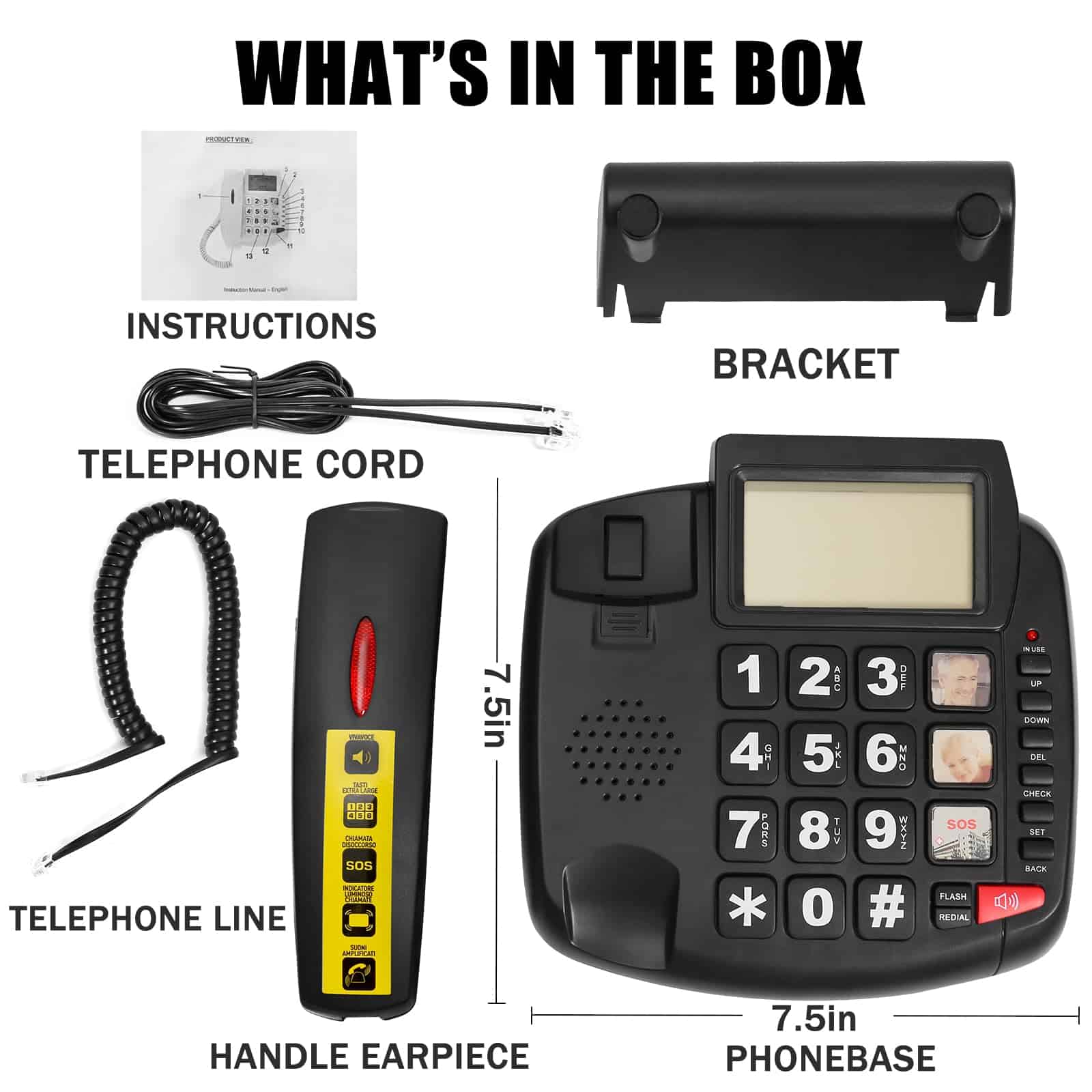 Teléfono de escritorio multifuncional WUCOHATI para - Imagen 8