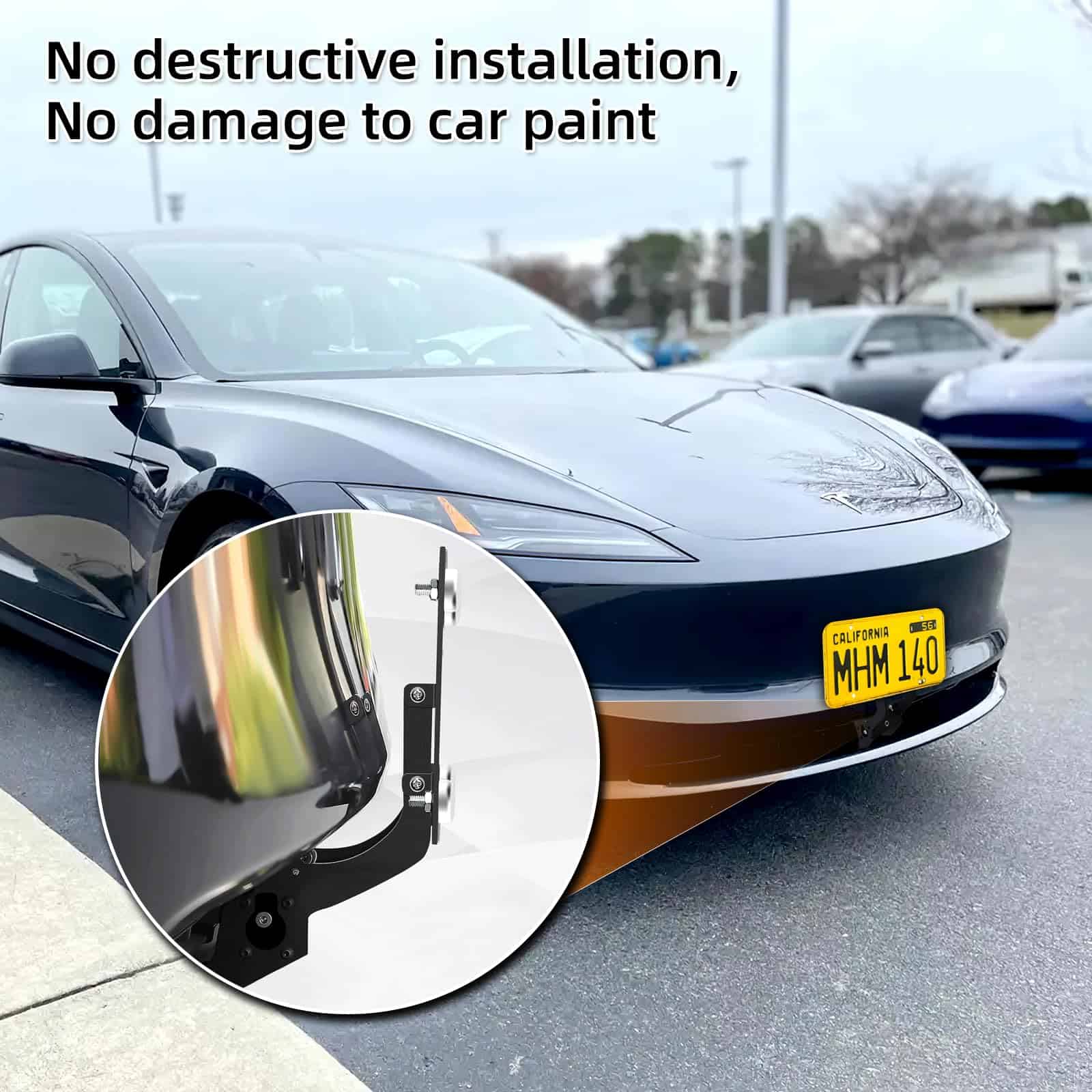 Marco de placa de matrícula delantera Rupse para Tesla - Imagen 4