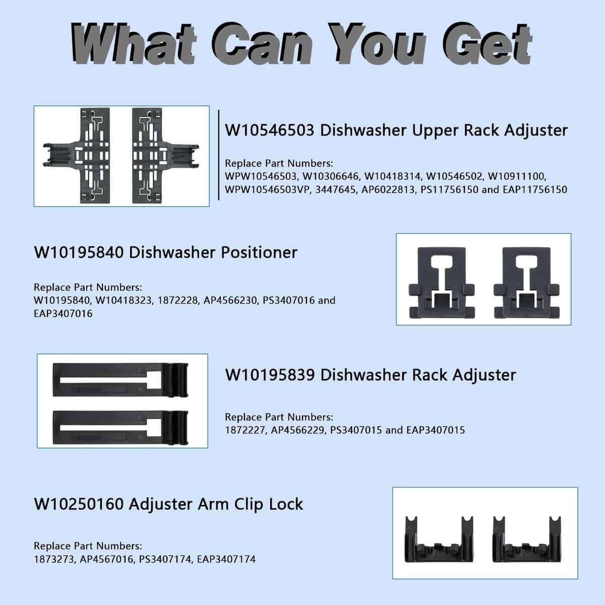 IRIVER BLANK Upgrade W10546503 Ajustador de Rack Superior - Imagen 6