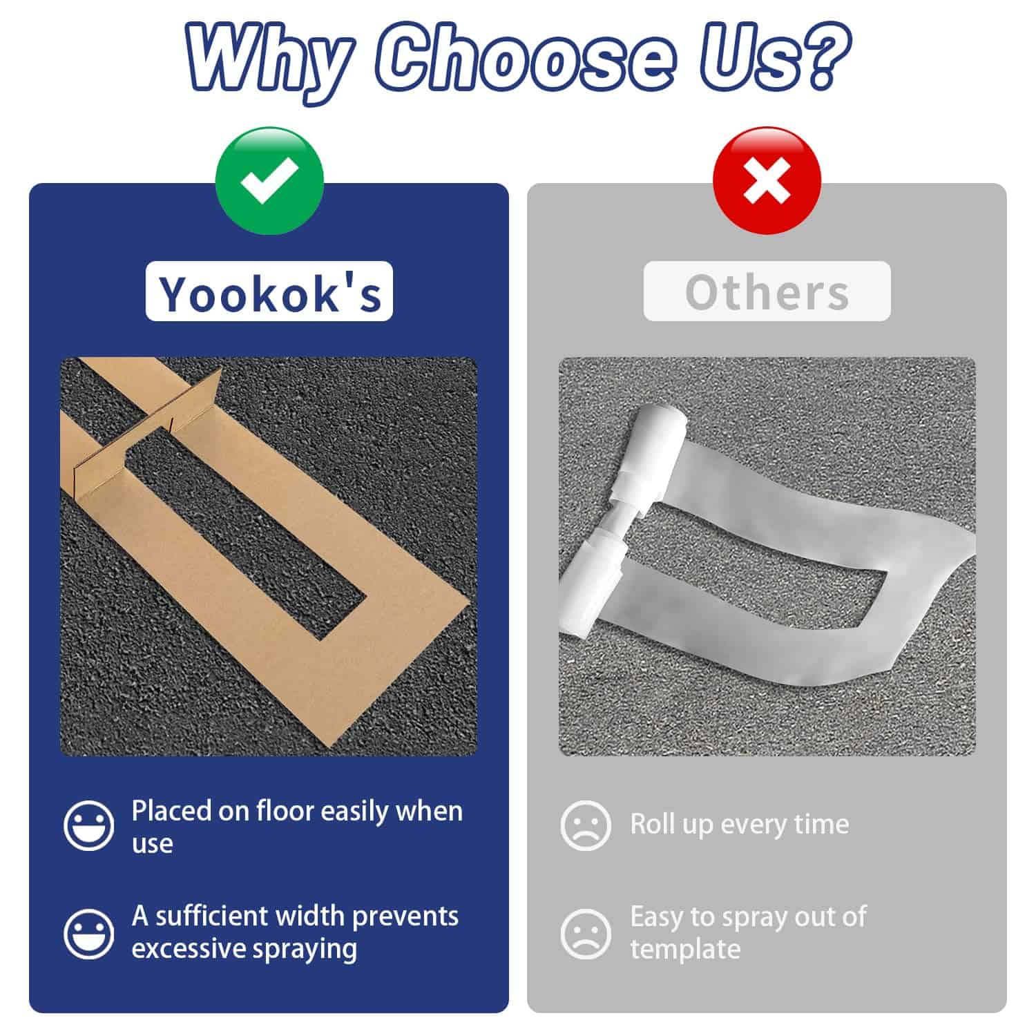 Yookok 4 x 92 Pulgadas Plantilla para Líneas de - Imagen 3