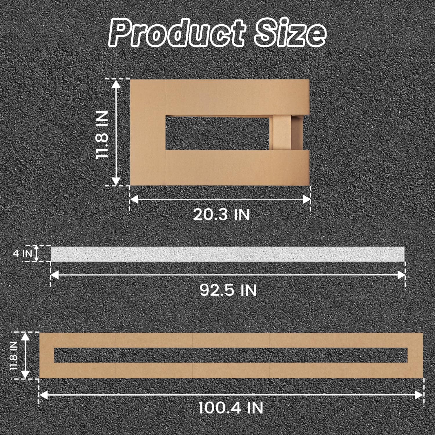 Yookok 4 x 92 Pulgadas Plantilla para Líneas de - Imagen 6