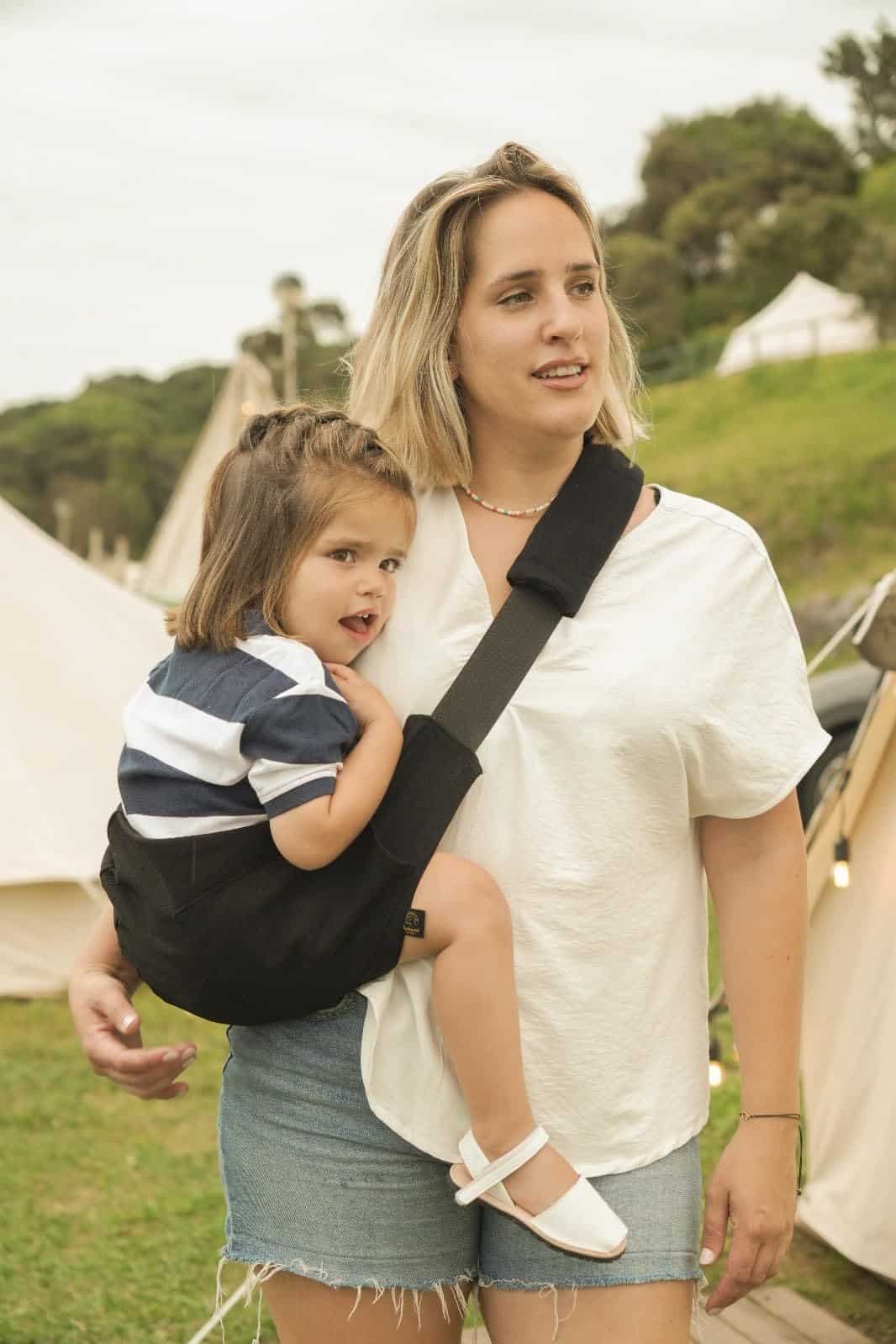 Portabebés ergonómico ligero ajustable con bolsillos con - Imagen 3
