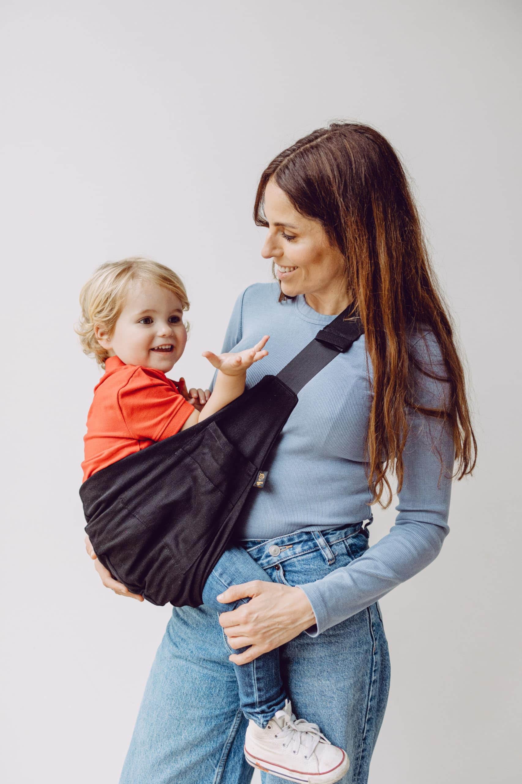 Portabebés ergonómico ligero ajustable con bolsillos con - Imagen 5