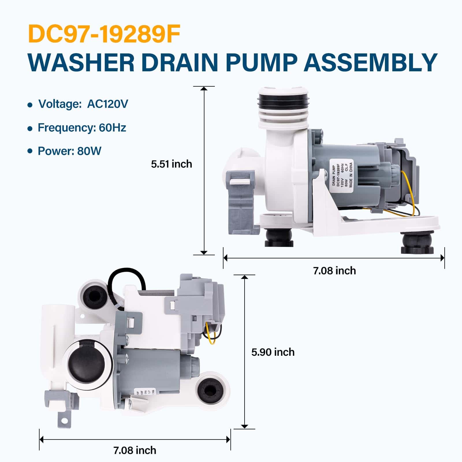 Bomba de Desagüe DC97-19289F Compatible -PX3516-01 - Imagen 8