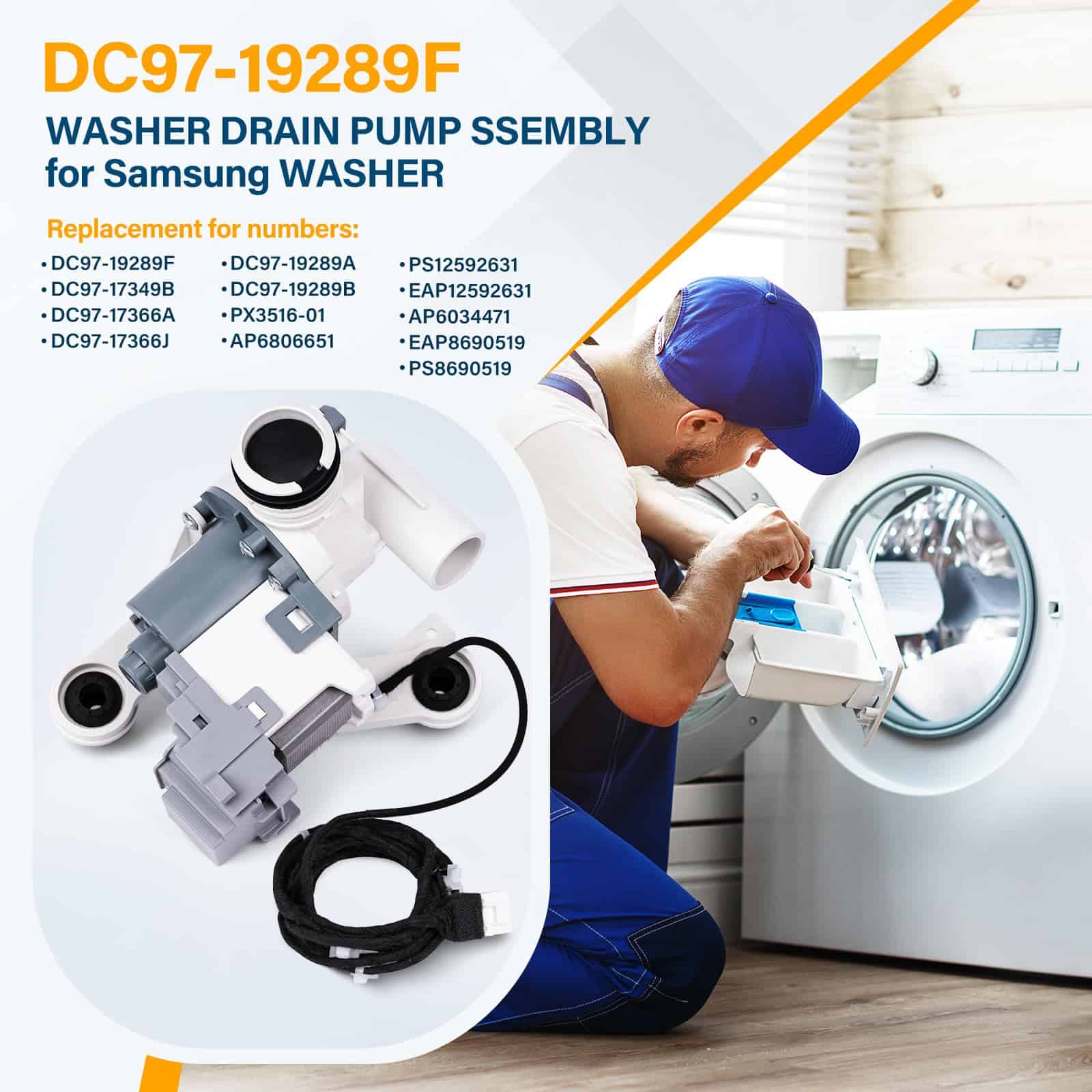 Bomba de Desagüe DC97-19289F Compatible -PX3516-01 - Imagen 3