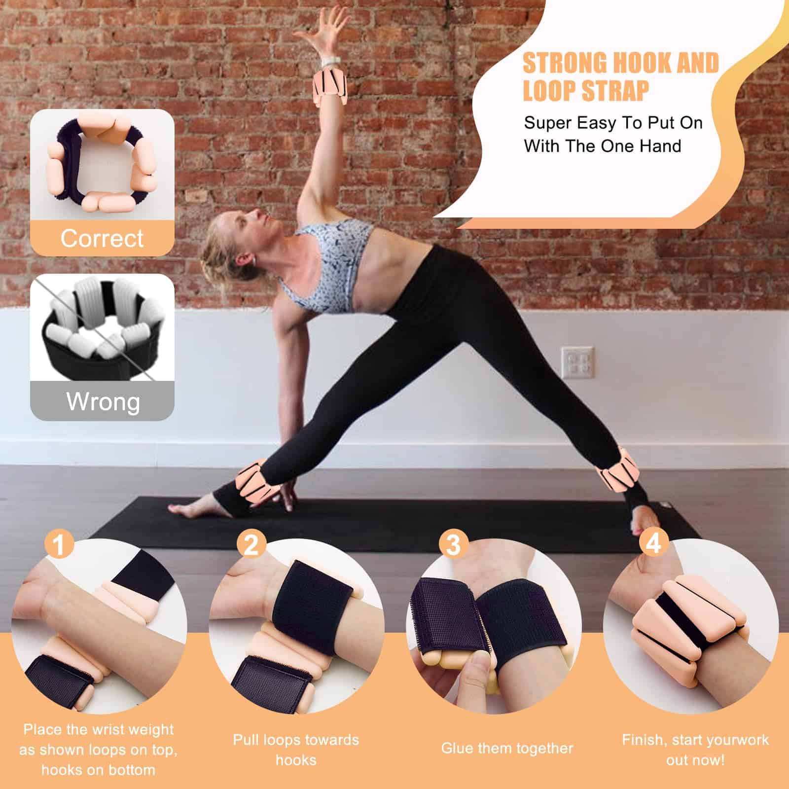 Pesas de Muñeca y Tobillo para Mujeres Hombres, Set de 2 - Imagen 5