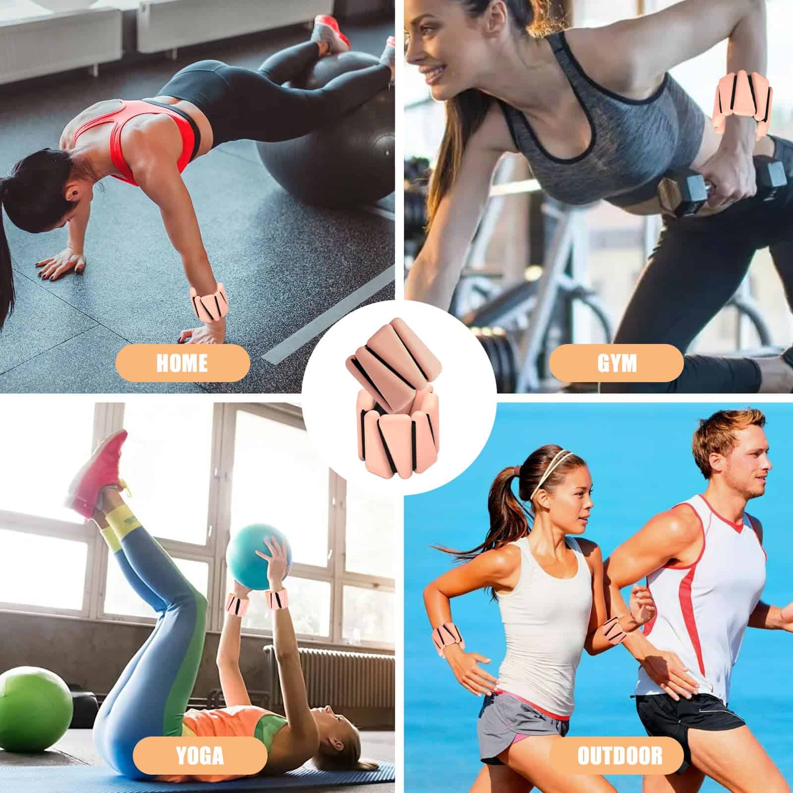 Pesas de Muñeca y Tobillo para Mujeres Hombres, Set de 2 - Imagen 6