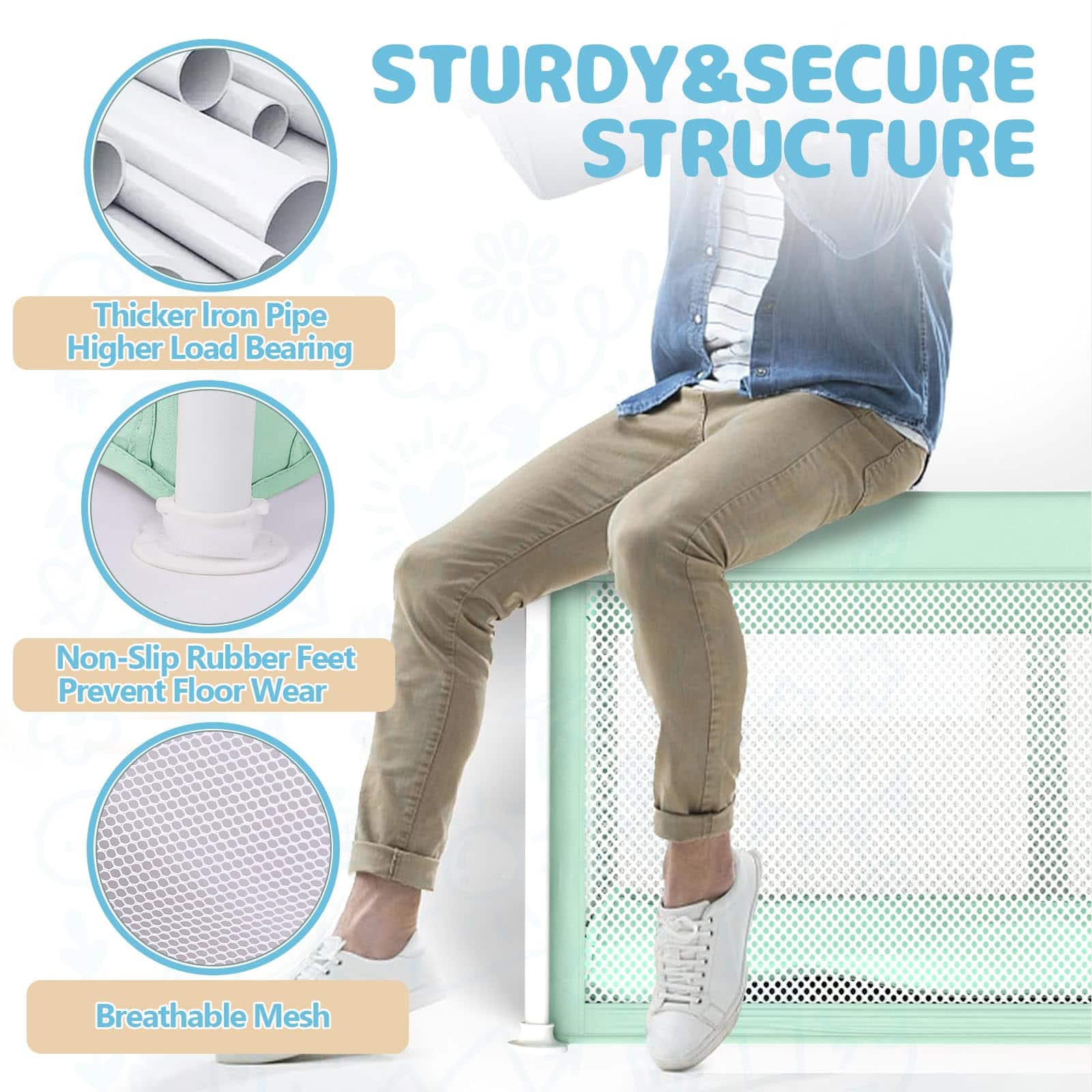 Parque de juegos plegable para bebé TOREVSIOR con - Imagen 3