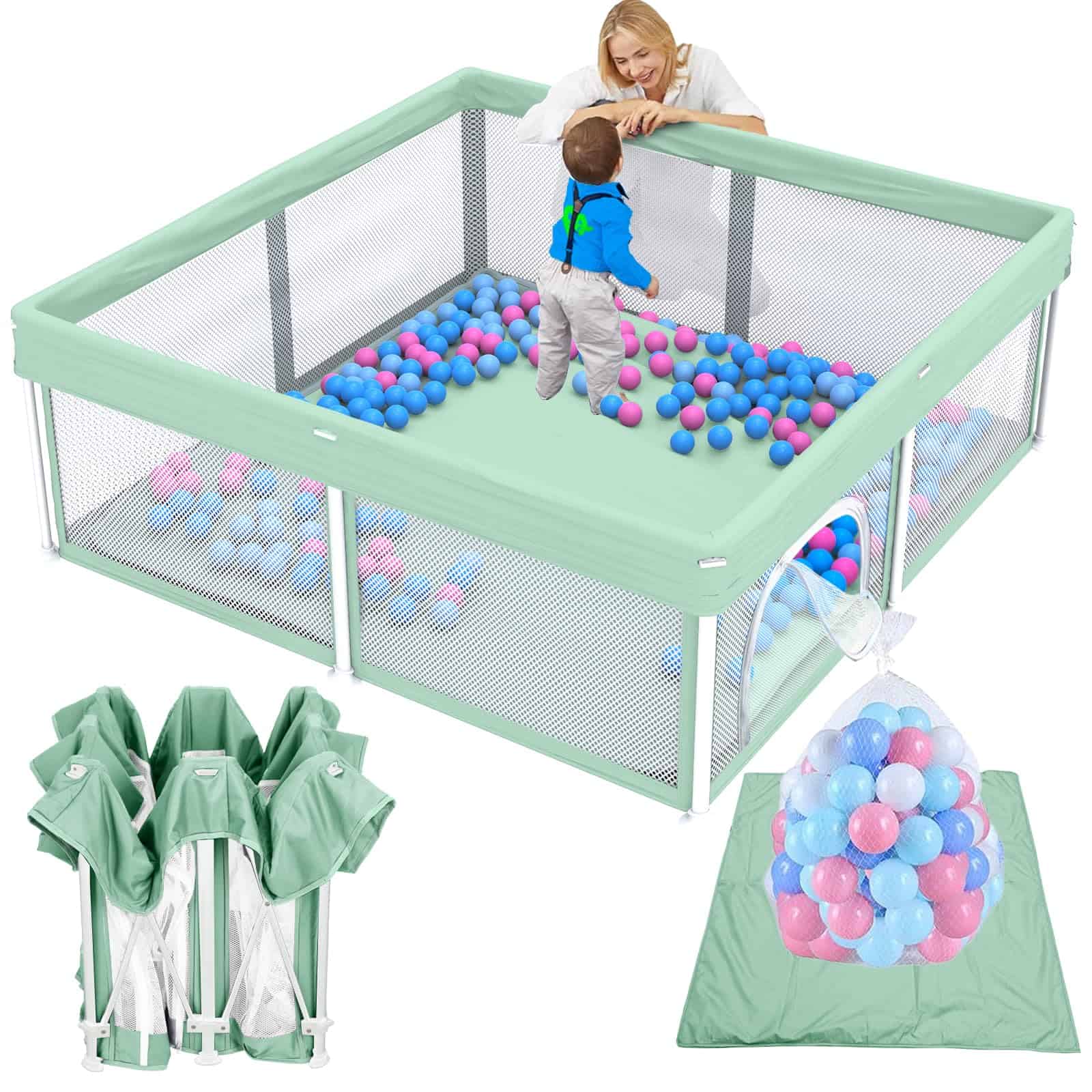 Parque de juegos plegable para bebé TOREVSIOR con