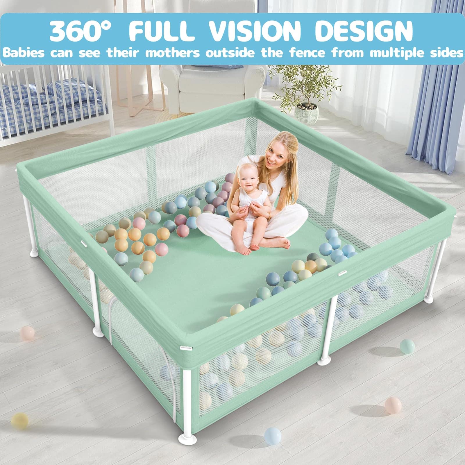 Parque de juegos plegable para bebé TOREVSIOR con - Imagen 5