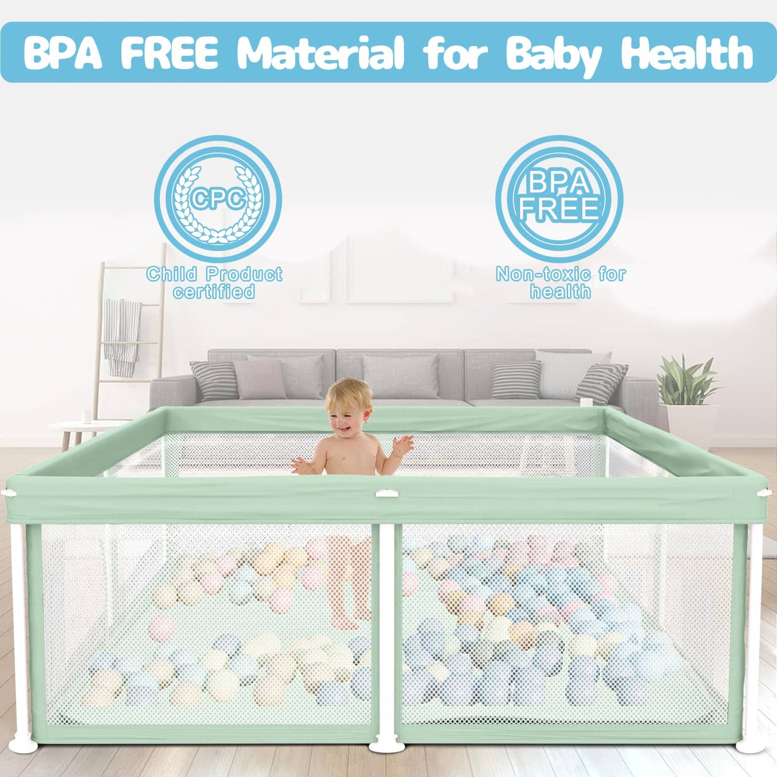 Parque de juegos plegable para bebé TOREVSIOR con - Imagen 4