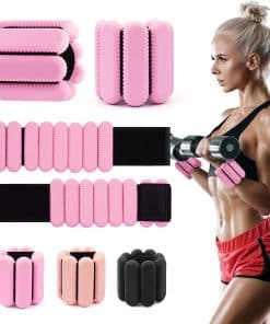 Pesas de muñeca para mujeres, pesas de tobillo -Rosa