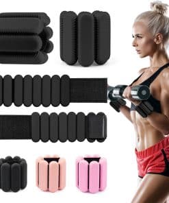 Pesas de muñeca para mujeres, pesas de tobillo -Negro