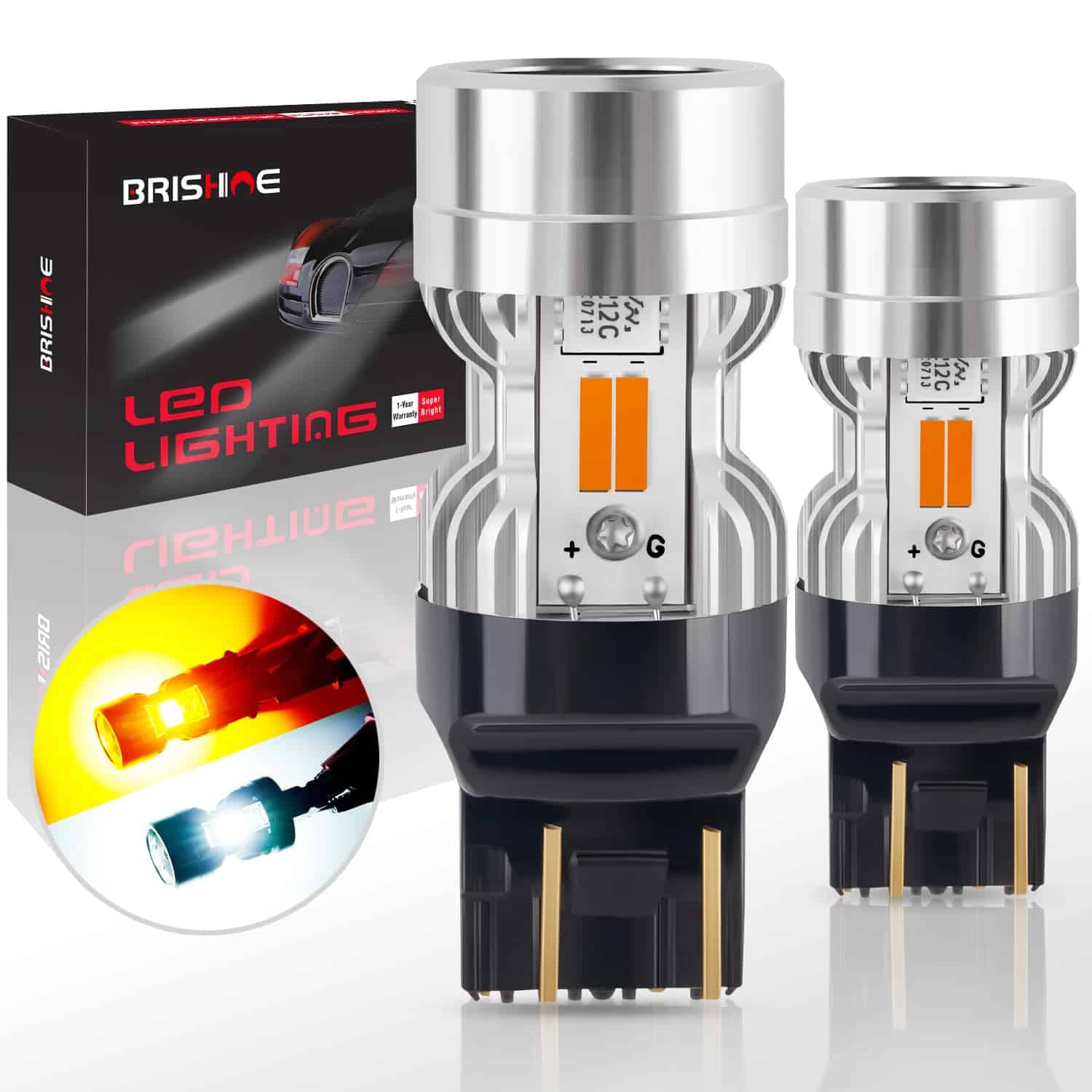 Bombillas LED 7443 Switchback BRISHINE con Resistencia