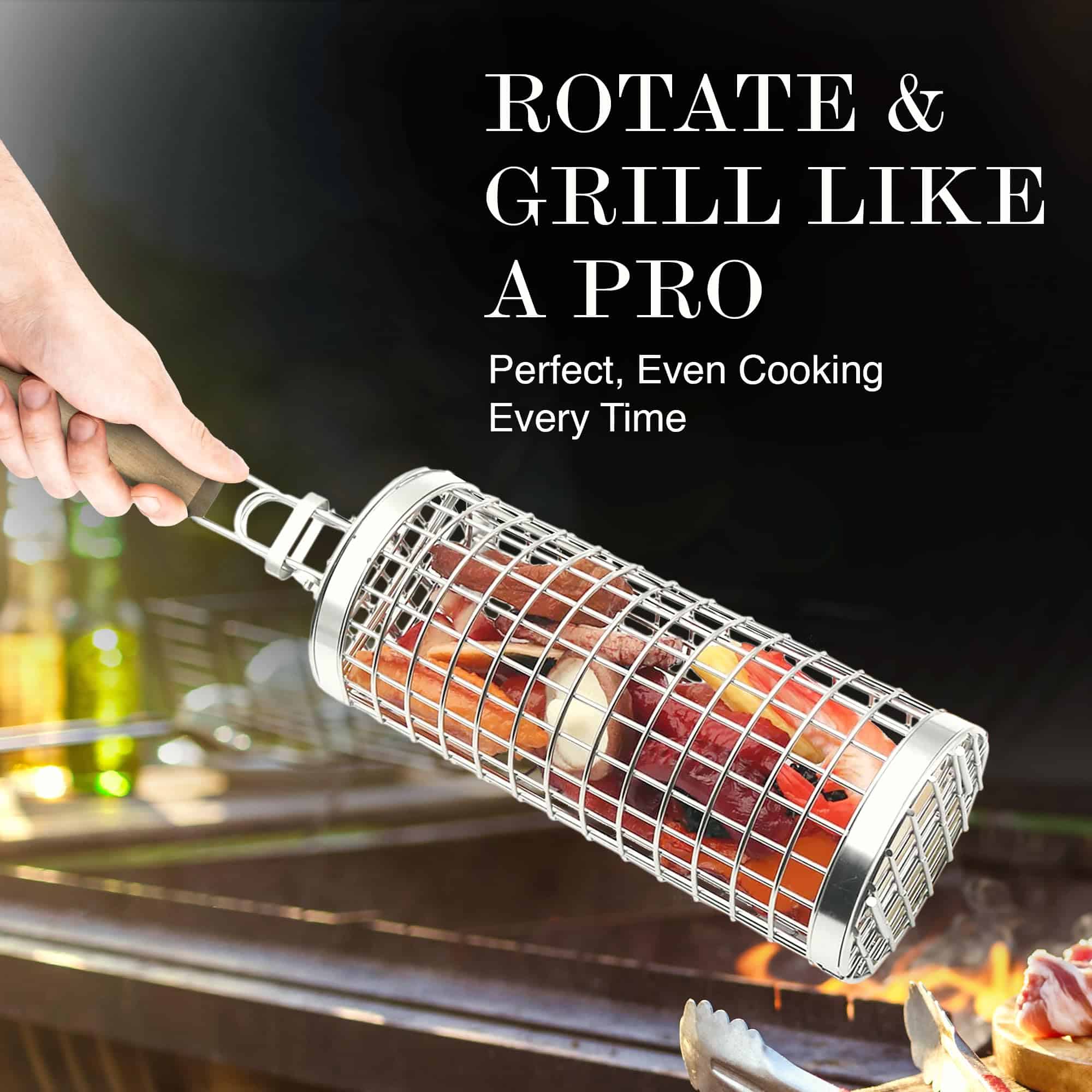 Parrilla Grill Well 2.0 - Cesta de Parrilla Giratoria (2 - Imagen 5